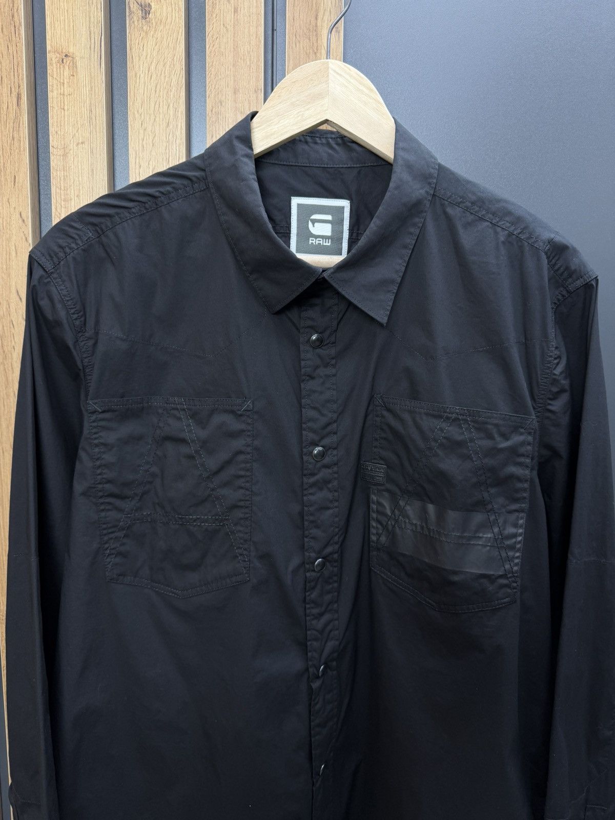 G-Star G-Star Raw Black Shirt Long Sleeve Size XXL Size US XXL / EU 58 / 5 - 2 Thumbnail