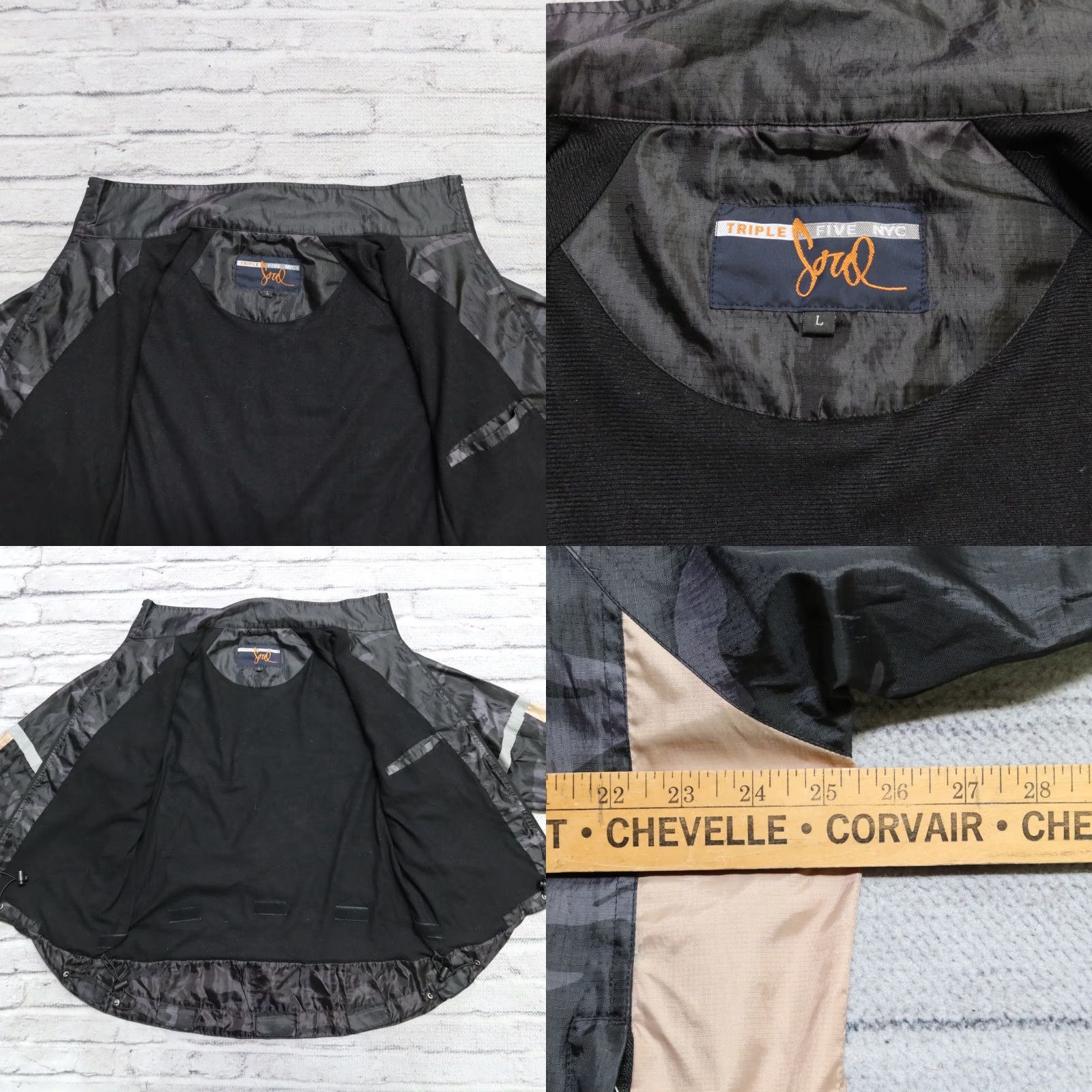 Vintage VINTAGE Triple 5 Soul Camo Nylon Windbreaker Jacket Mens L Black Size US L / EU 52-54 / 3 - 8 Thumbnail