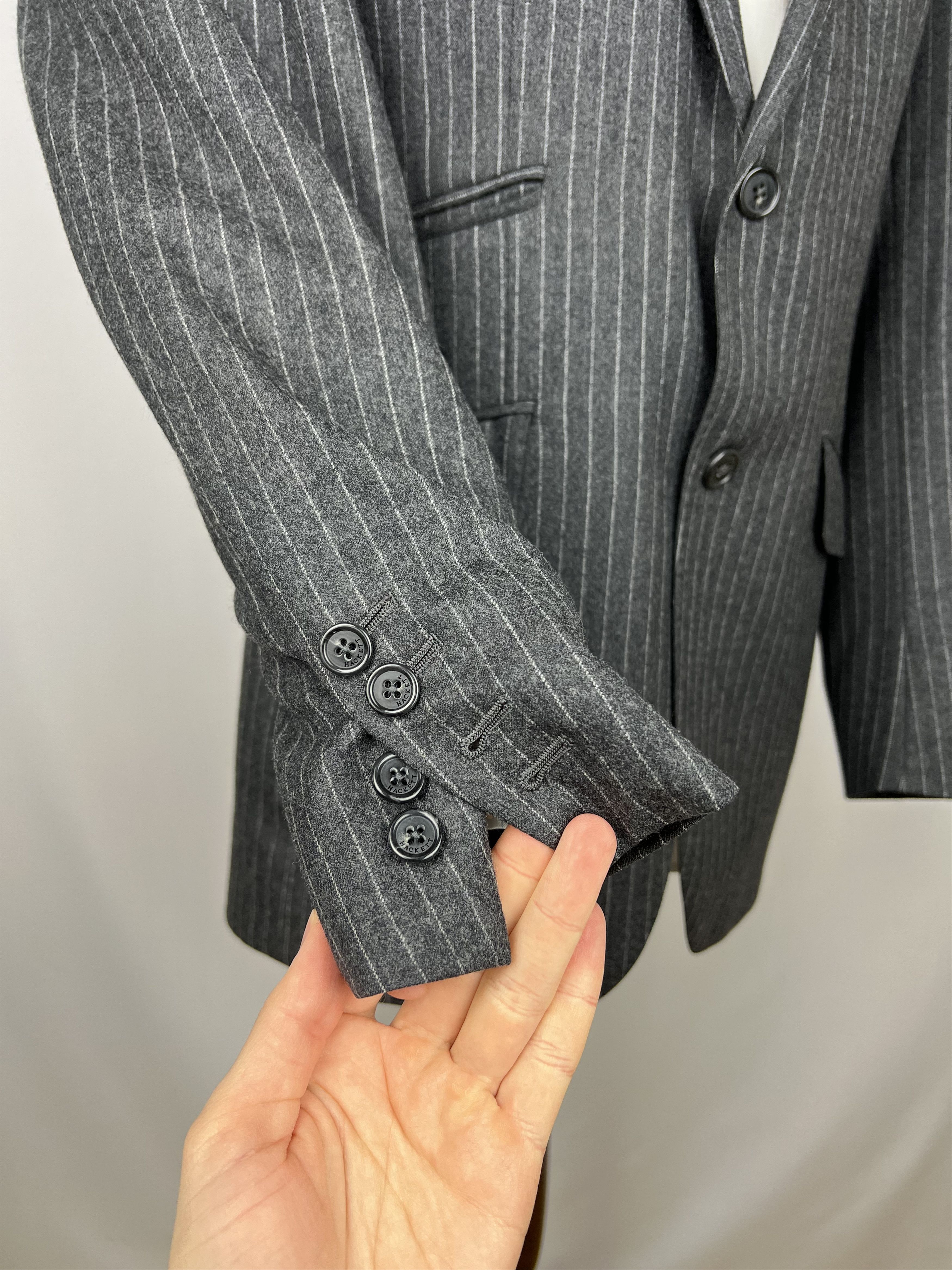 Hackett London Striped Soft 100% Wool "Chelsea" Sport Coat Size 40L - 7 Thumbnail