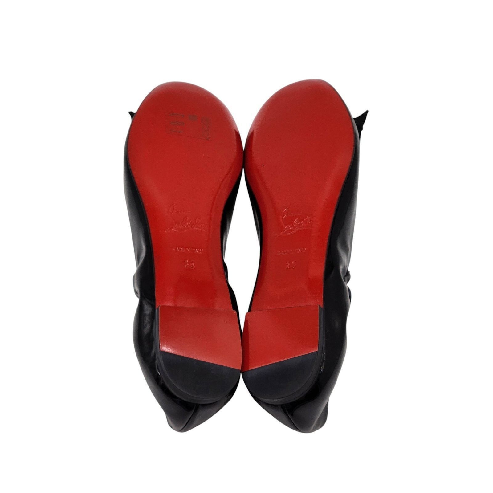 Christian Louboutin Gloriana Flat Patent Leather Ballet Flats Black EU 35 US 5 Size US 5 / IT 35 - 6 Thumbnail