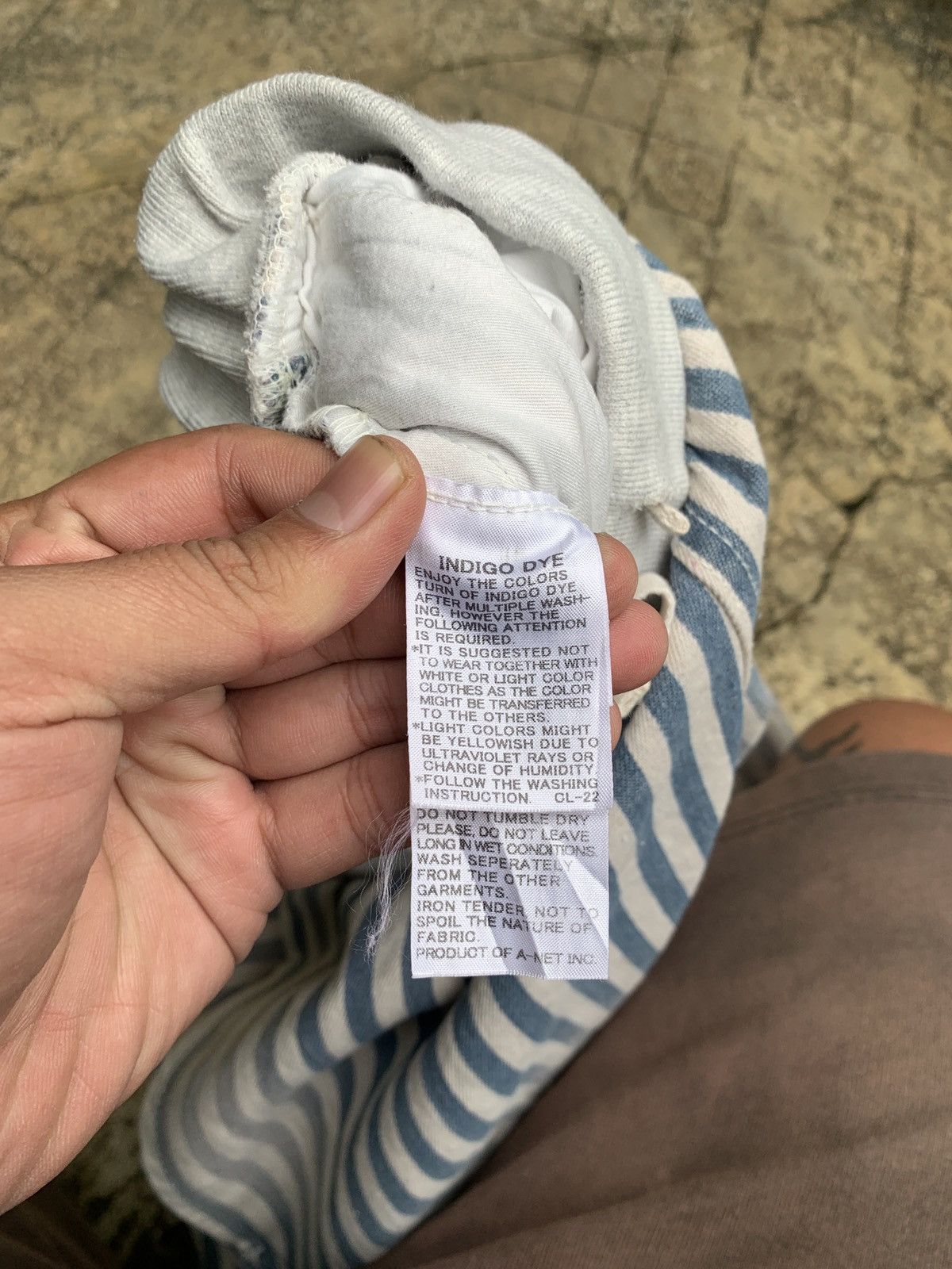 Issey Miyake × Japanese Brand × Ne-Net 2000s Ne-net Japan by Issey Miyake Stripes Relax DenimPants Size 29" - 10 Thumbnail