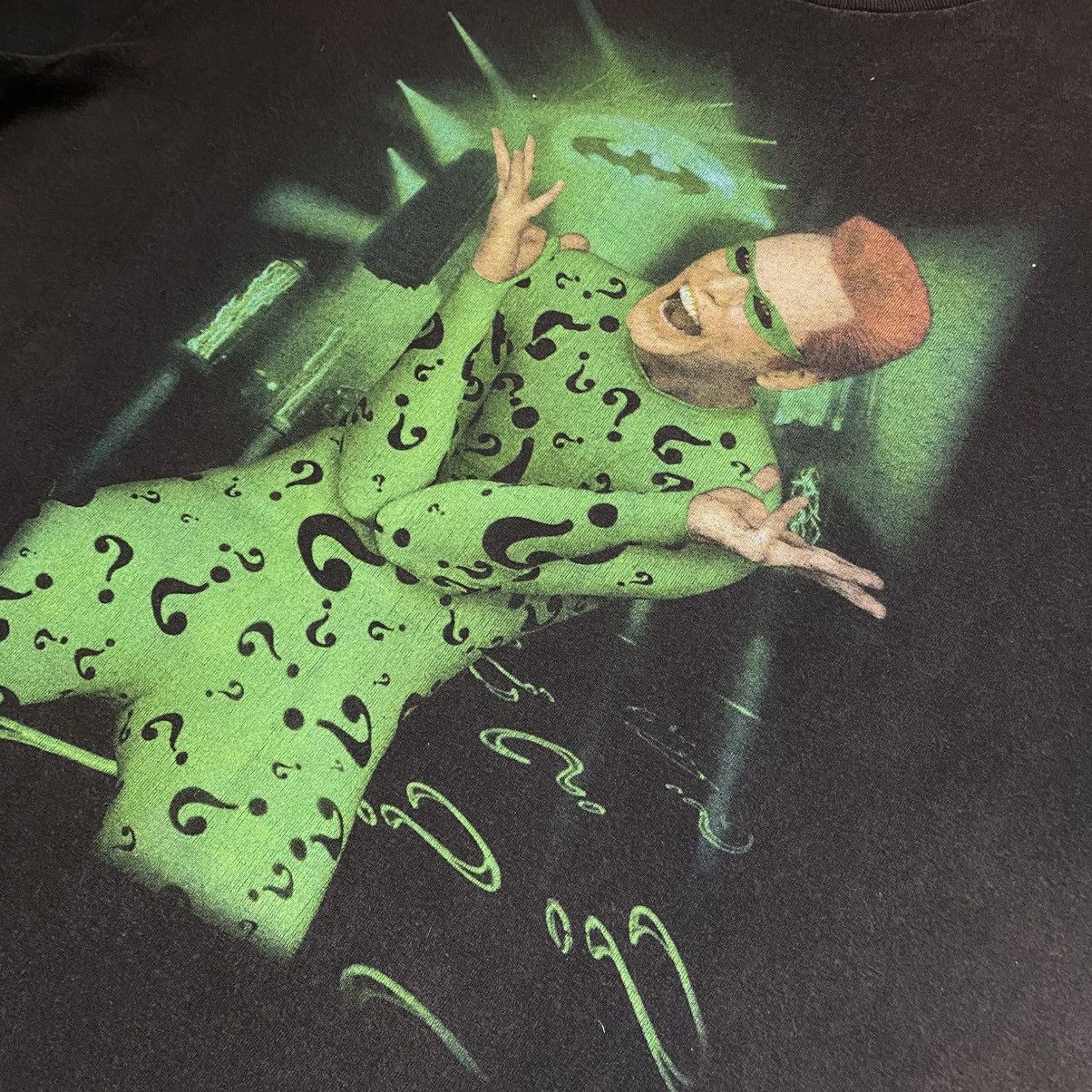 DC Comics × Vintage Vintage 90’s Batman Forever The Riddler Tshirt Size US M / EU 48-50 / 2 - 2 Thumbnail