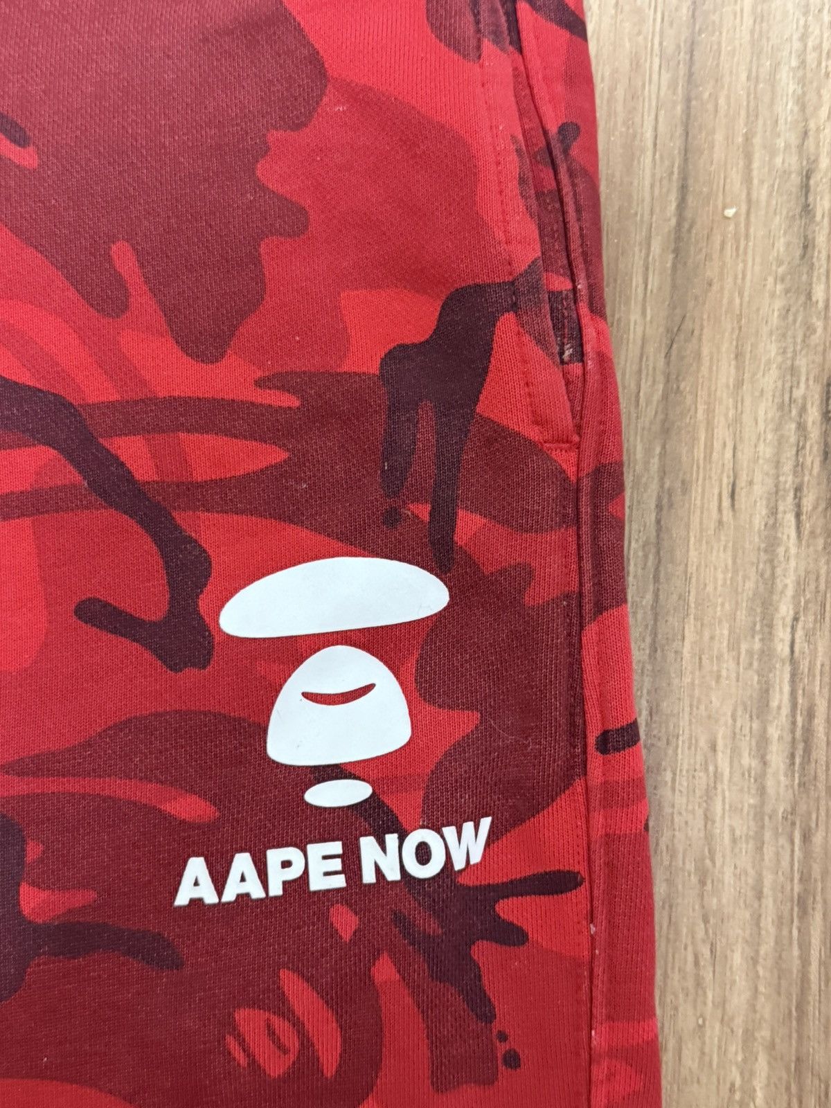 Aape × Bape red bape aape camo joggers Size US 29 - 2 Thumbnail