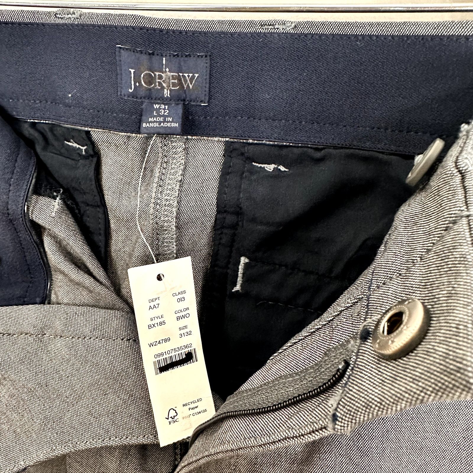 J.Crew J.Crew Men's 484 Slim-fit tech Oxford Work Pant Sz 31x32 NWT Size US 31 - 9 Thumbnail