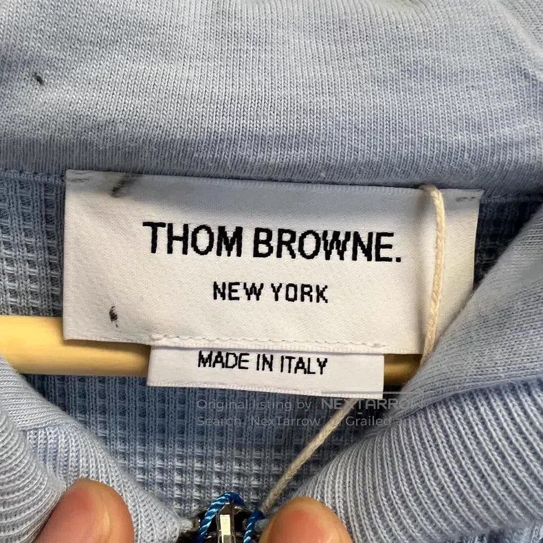 Thom Browne Thom Browne Waffle Blue Hooded Jacket Size US L / EU 52-54 / 3 - 3 Thumbnail