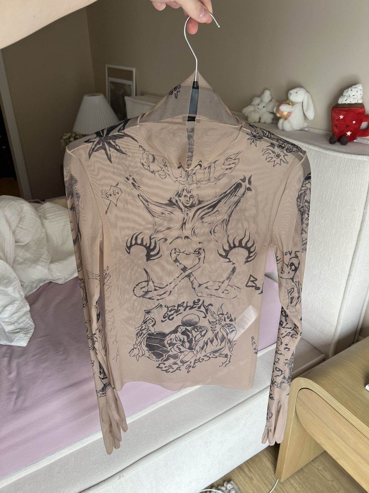Balenciaga Balenciaga Tattoo Glove top | Grailed