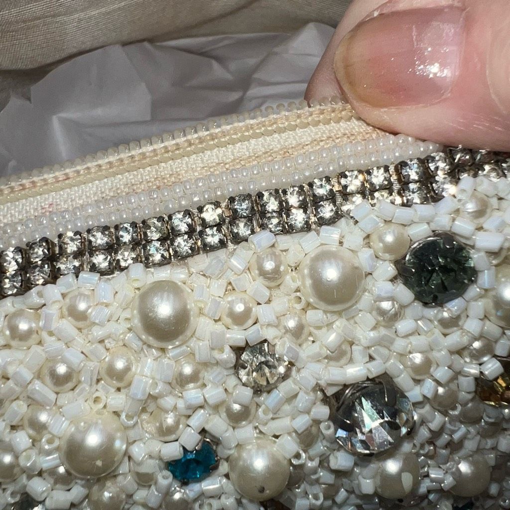 Vintage Vintage Addiction From a Distant Time Fully Beaded and Prong Set Rhinestone Bag Size ONE SIZE - 9 Thumbnail