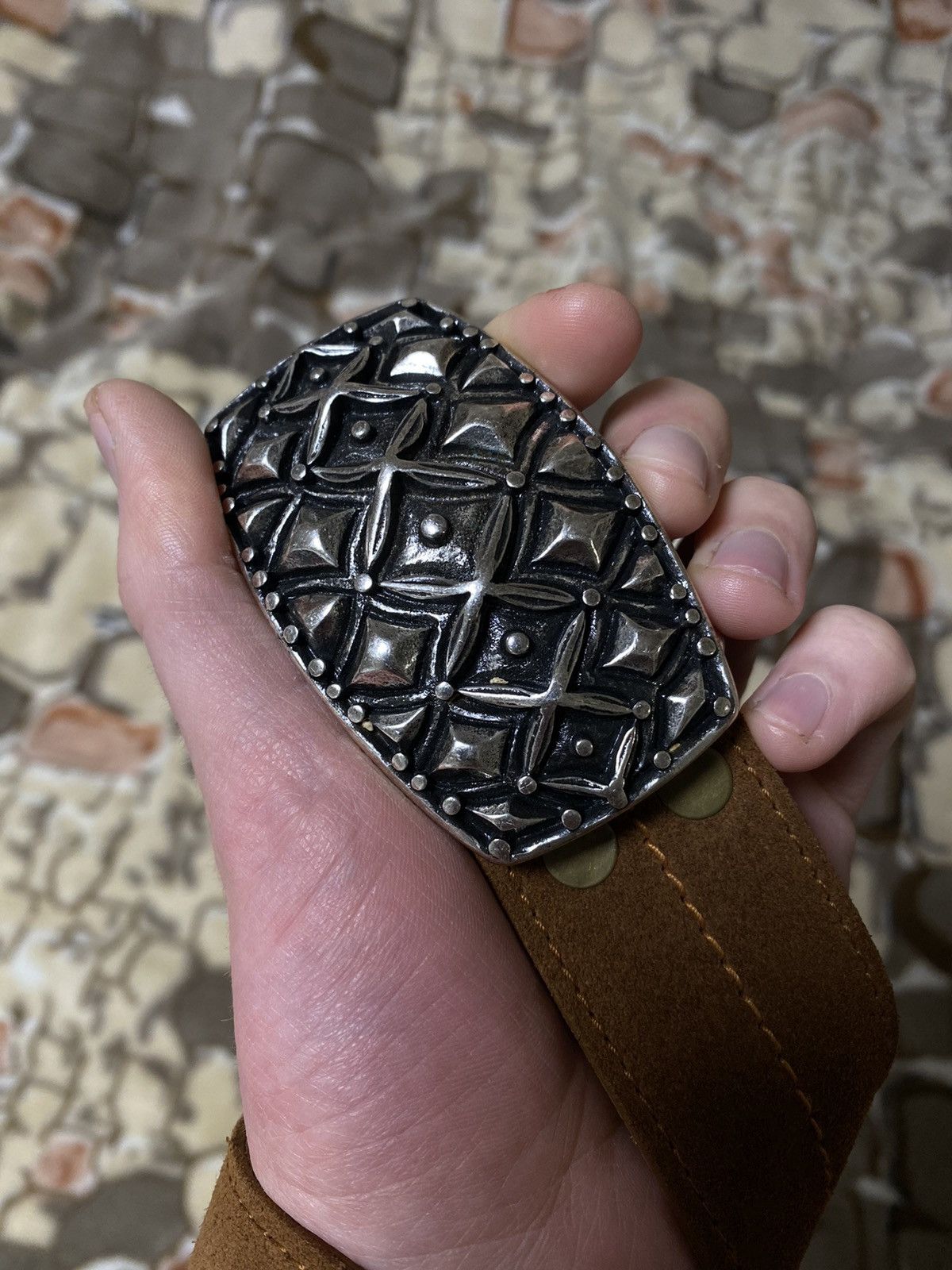 Leather Very Rare Belt Lisa Kay Silver Belt Size ONE SIZE - 4 Thumbnail