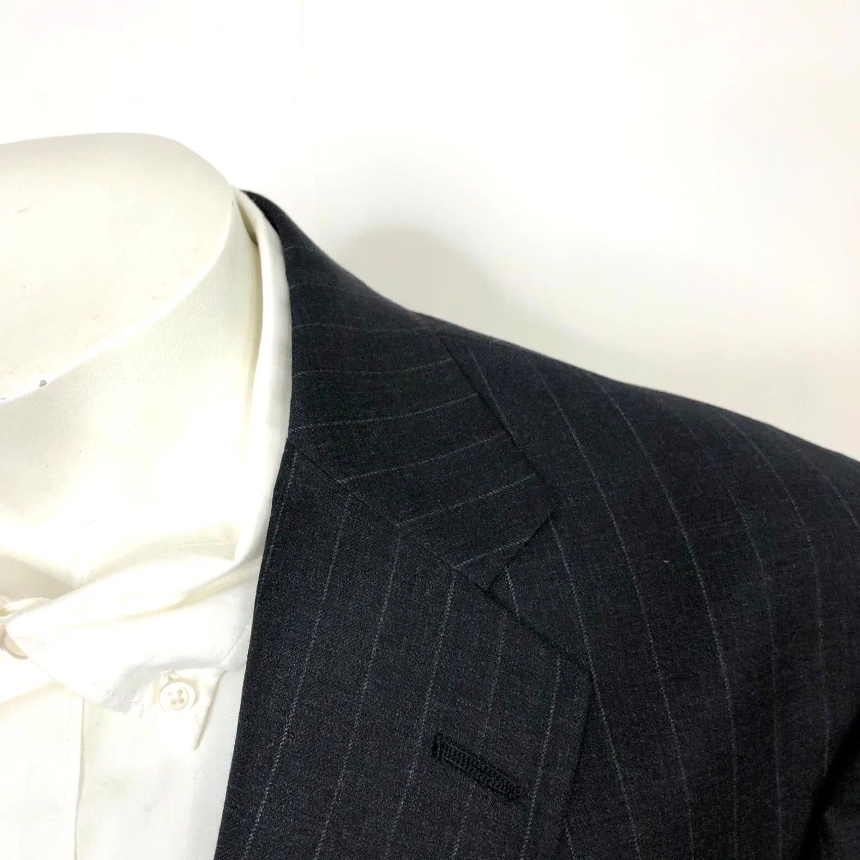 Hart Schaffner Marx Hart Schaffner Marx 100% Wool Two Button Sport Suit Coat Jacket Dark Gray Coat Men 43 Regular Notch Lapel Wool Suit Jacket Size 46R - 3 Thumbnail