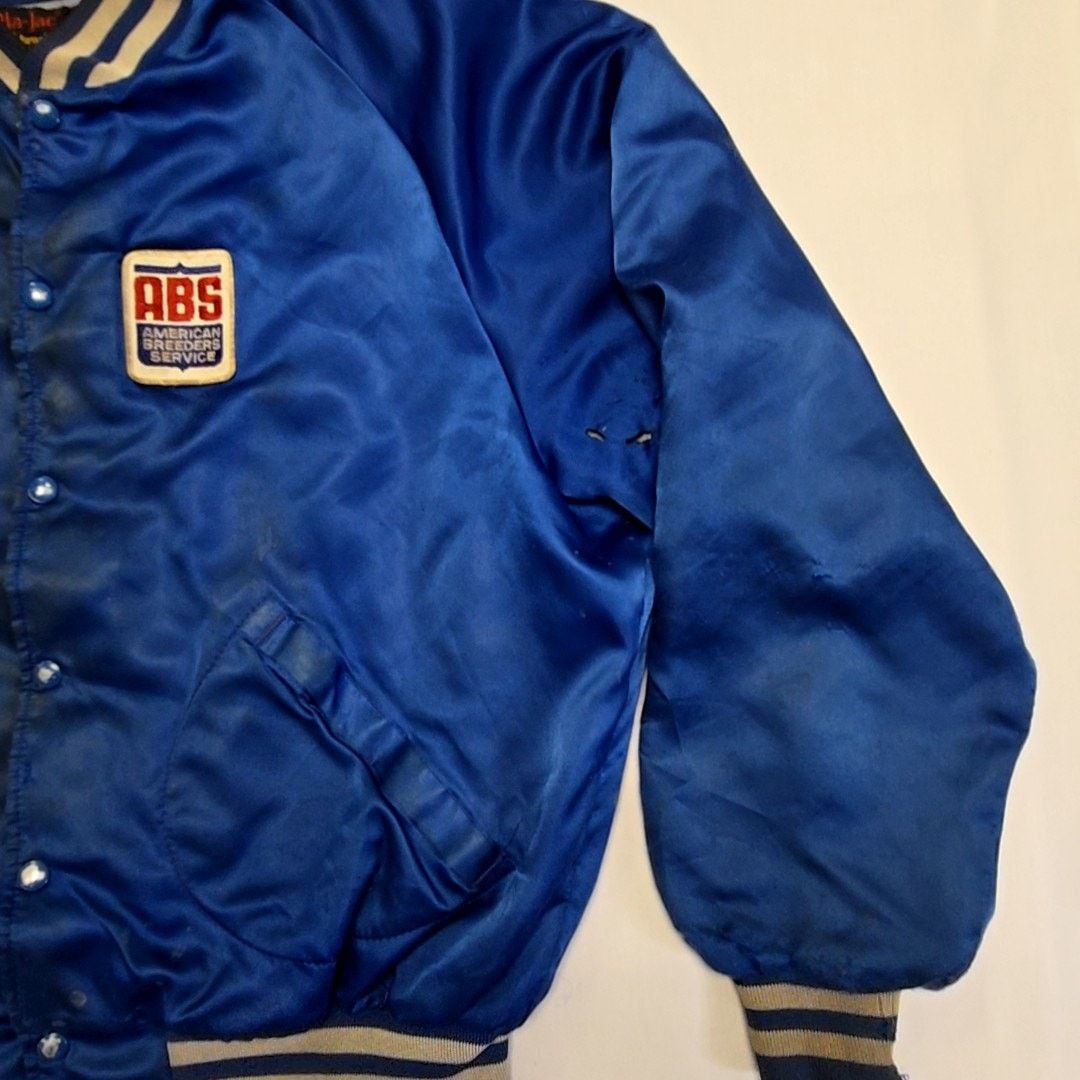 Vintage Vintage ABS Jacket Blue Mens XL Distressed Western Bomber Size US XL / EU 56 / 4 - 2 Thumbnail
