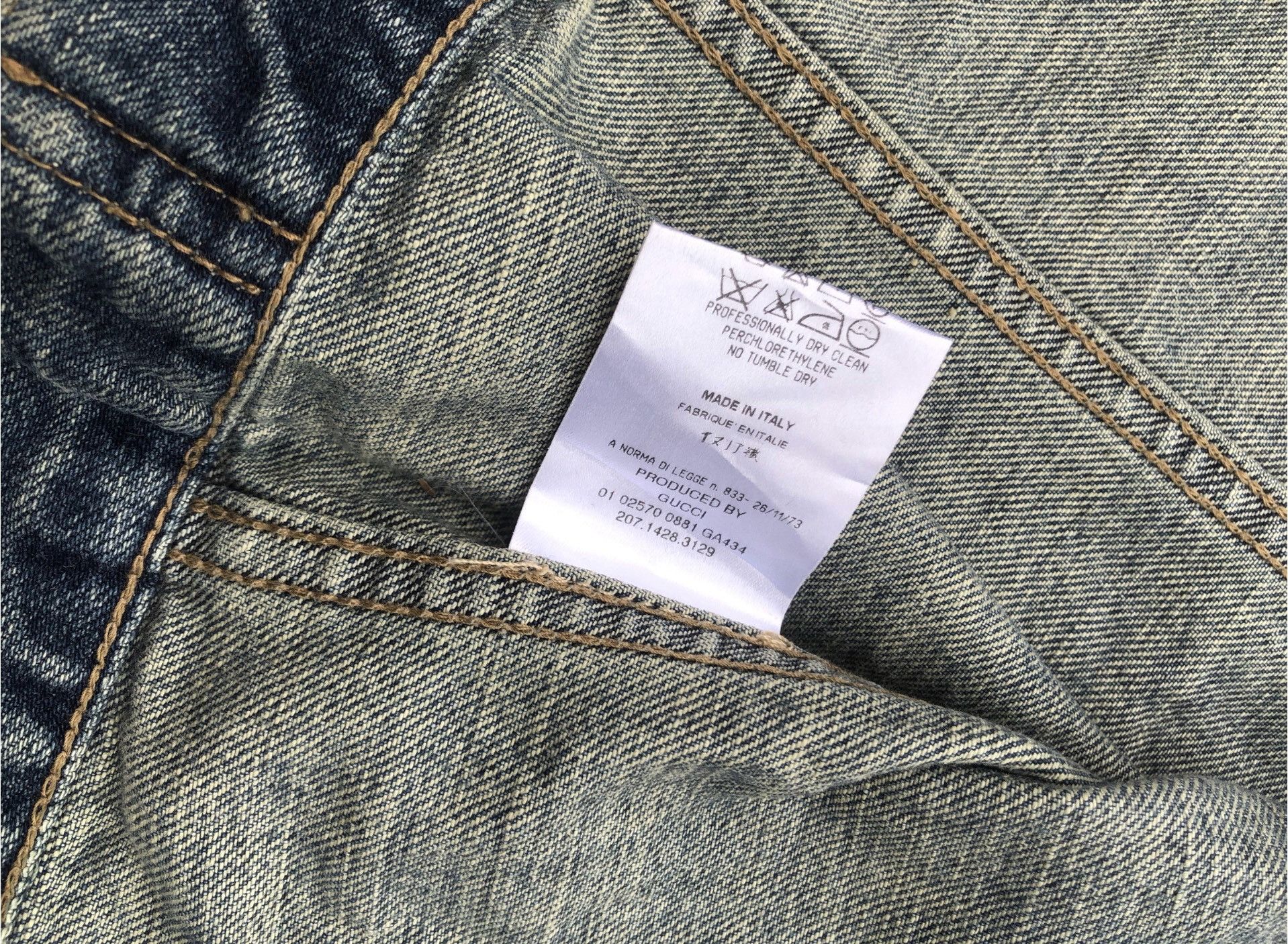 Gucci 💯Vintage GUCCI TOM FORD 00s Blue Cropped Denim Jacket Shirt Size S / US 4 / IT 40 - 13 Thumbnail