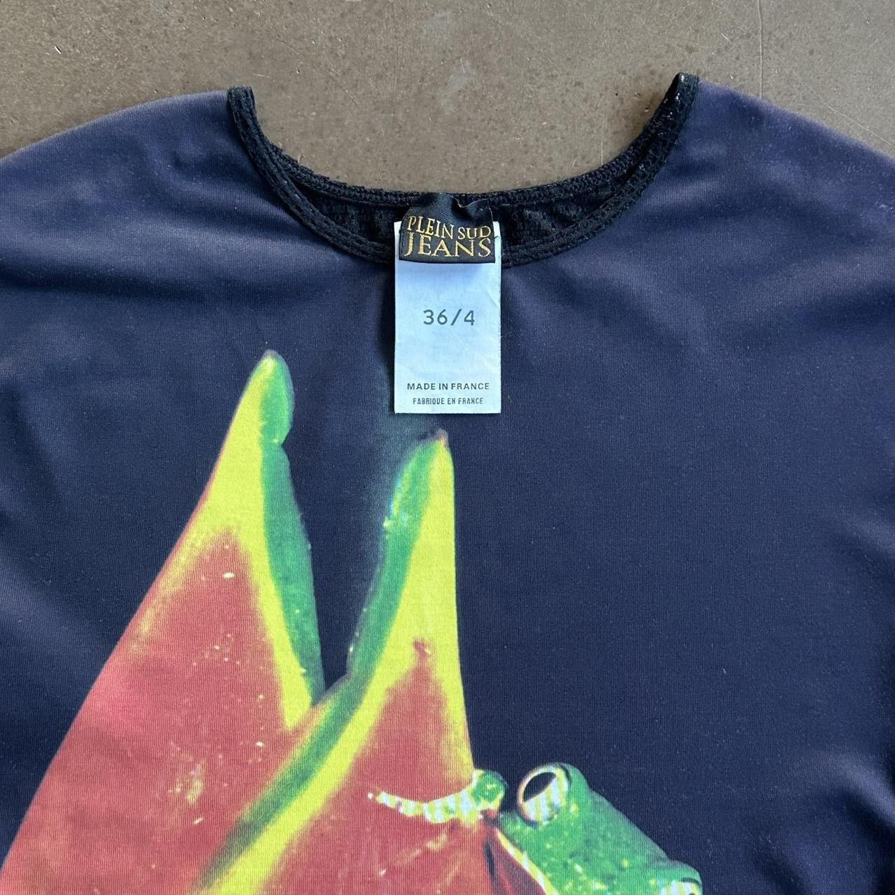 plein sud PLEIN SUD Vintage Frog Graphic Fishnet Tank Top Size XS / US 0-2 / IT 36-38 - 3 Thumbnail