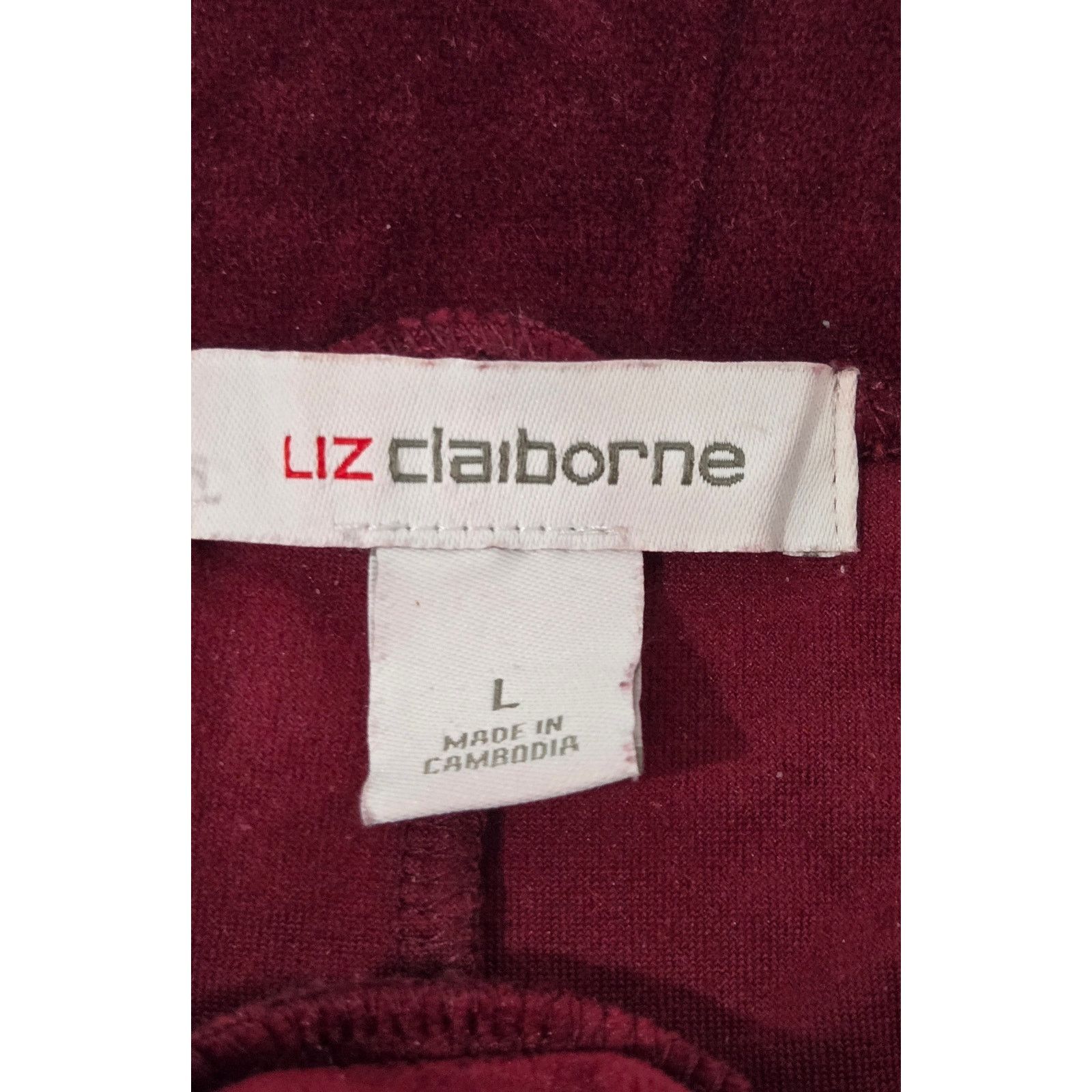 Liz Claiborne Liz Claiborne Burgundy Pull On Velour Pants L Soft Comfy Size 28" / US 6 / IT 42 - 5 Thumbnail