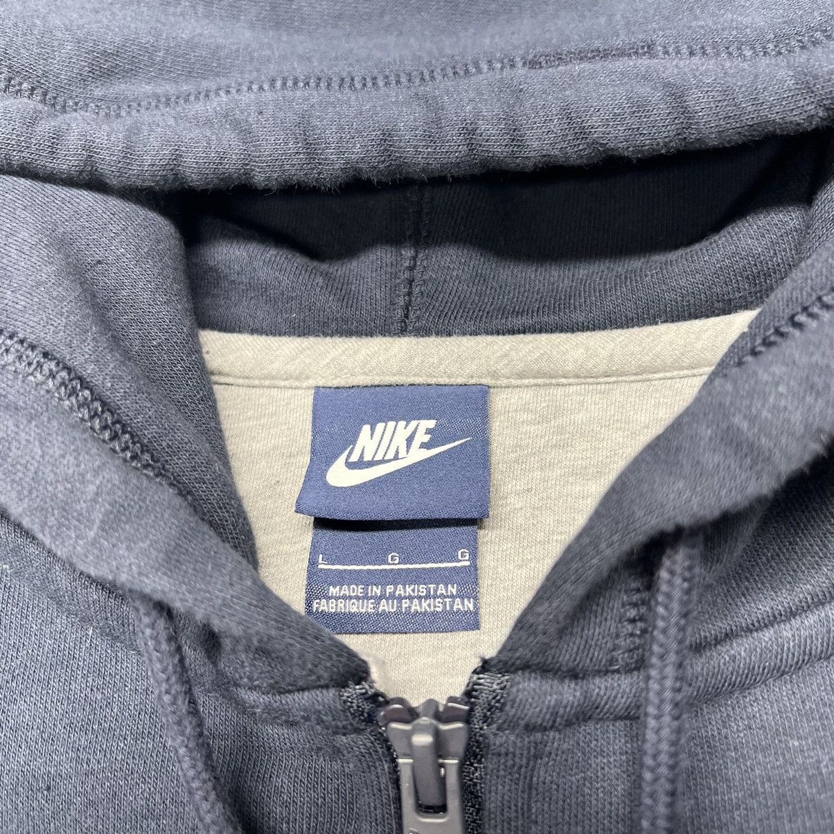 Nike Nike Hoodie Sweatshirt Blue Full Zip Athletic Logo Navy Y2K Size US L / EU 52-54 / 3 - 5 Thumbnail