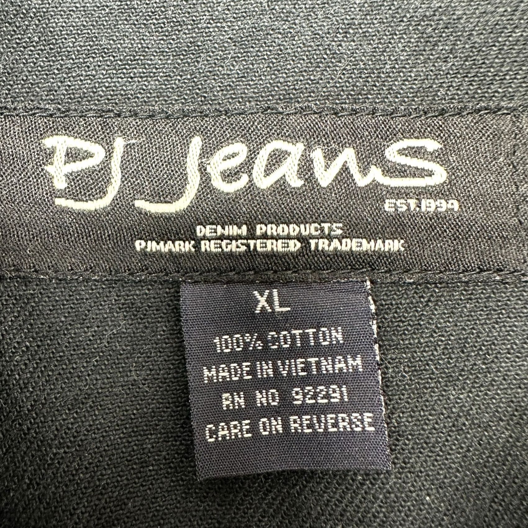 Vintage VINTAGE PJ Jeans Jacket Mens XL Black Denim Trucker 90s Retro Size US 36 / EU 52 - 6 Thumbnail