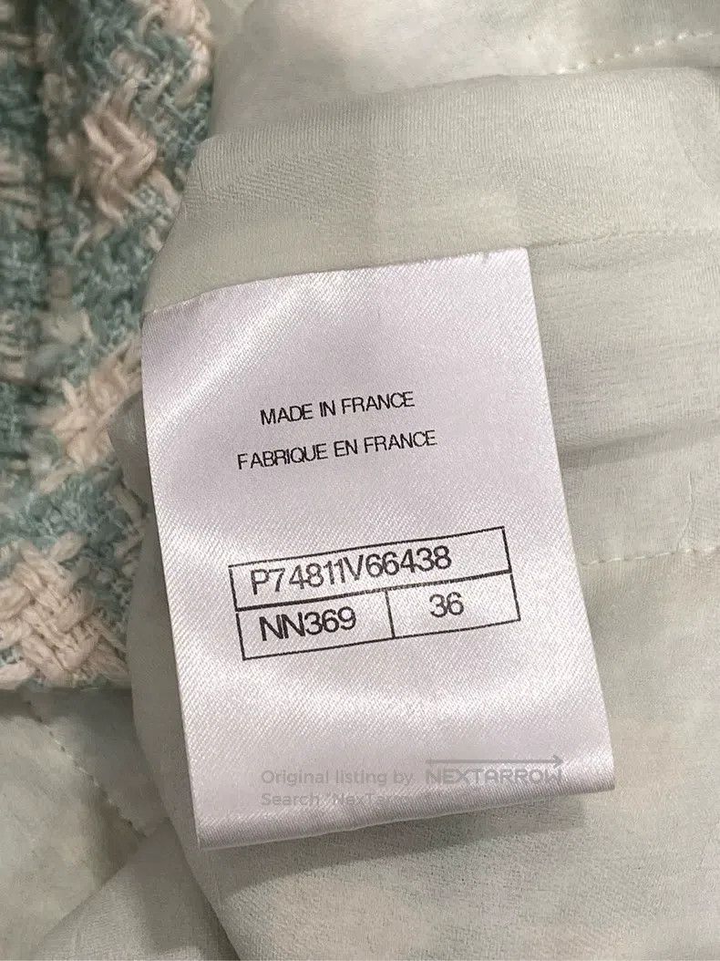 Chanel 23s mint green diamond button jacket