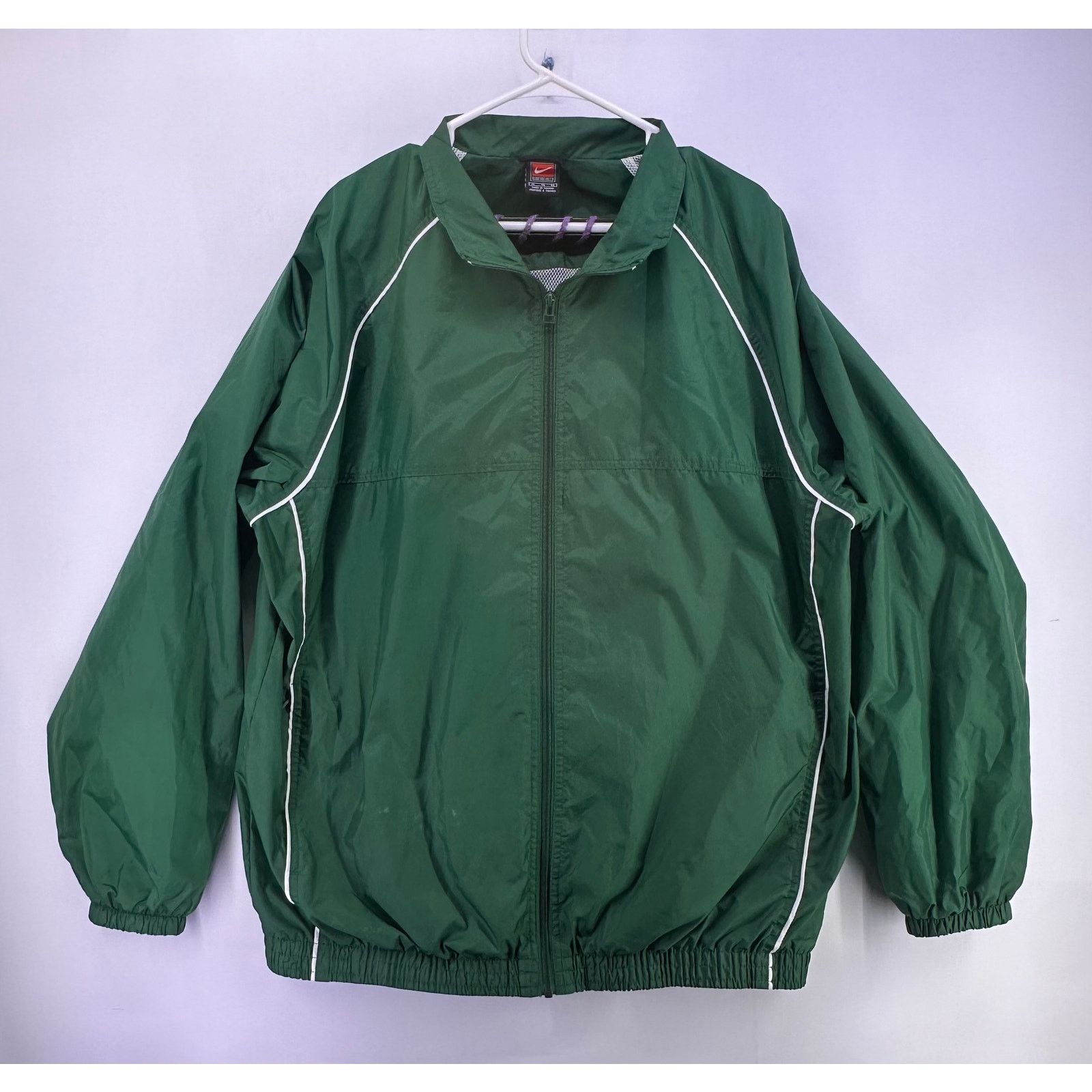 Nike Vintage Nike Green Windbreaker Full Zip up Jacket Size XL Size US XL / EU 56 / 4 - 2 Thumbnail