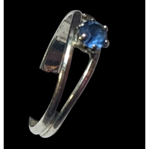 Other Casual Silver Tone Blue Stone Adjustable Ring Size 6 1/2 Size ONE SIZE - 3 Thumbnail