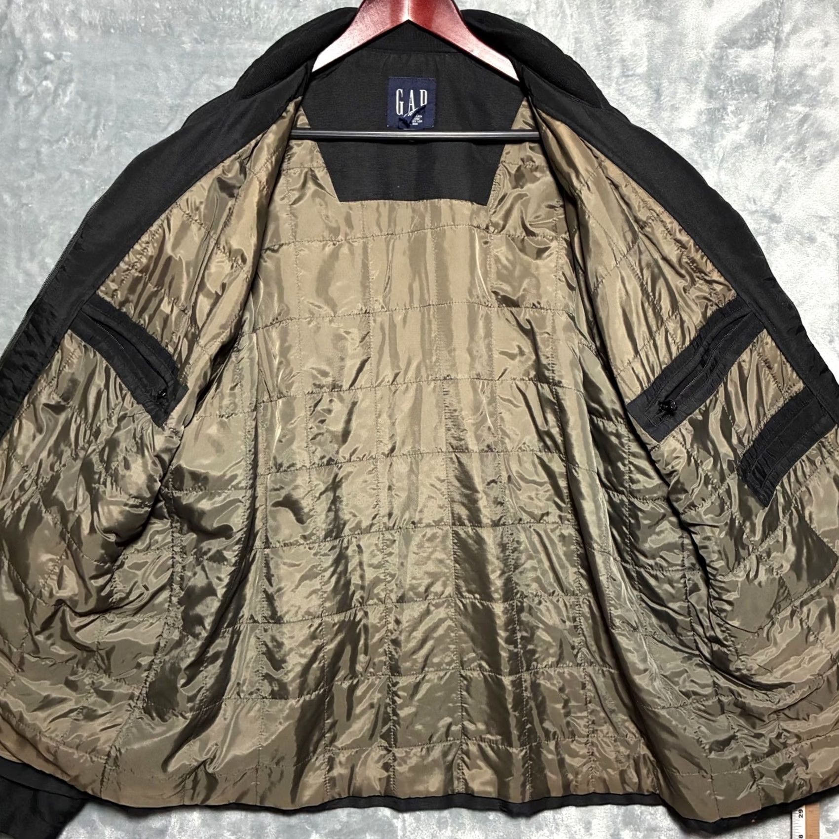 Gap VINTAGE GAP Jacket Quilted Lined Zip Up Nylon Black Mens 2XL Outerwear Size US XXL / EU 58 / 5 - 3 Thumbnail