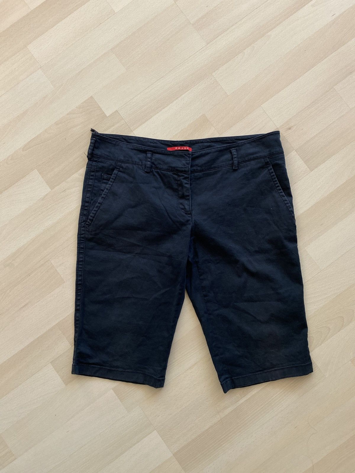 Prada Prada Vintage Black Tab Shorts Size US 31 - 1 Thumbnail
