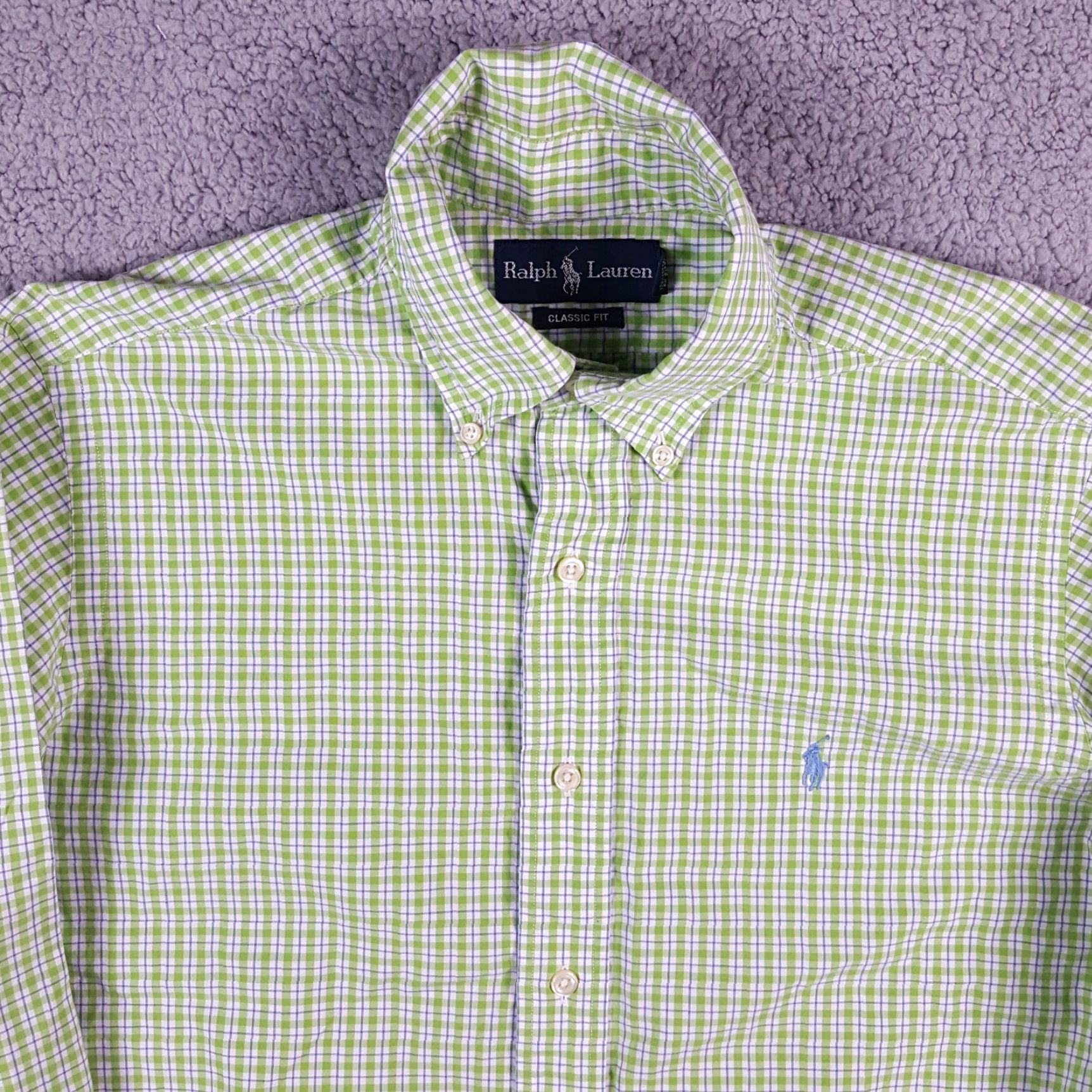 Ralph Lauren VINTAGE Ralph Lauren Plaid Pony Logo Long Sleeve Shirt M Adult Green 90s Preppy Casual Workwear Mens Size US M / EU 48-50 / 2 - 2 Thumbnail