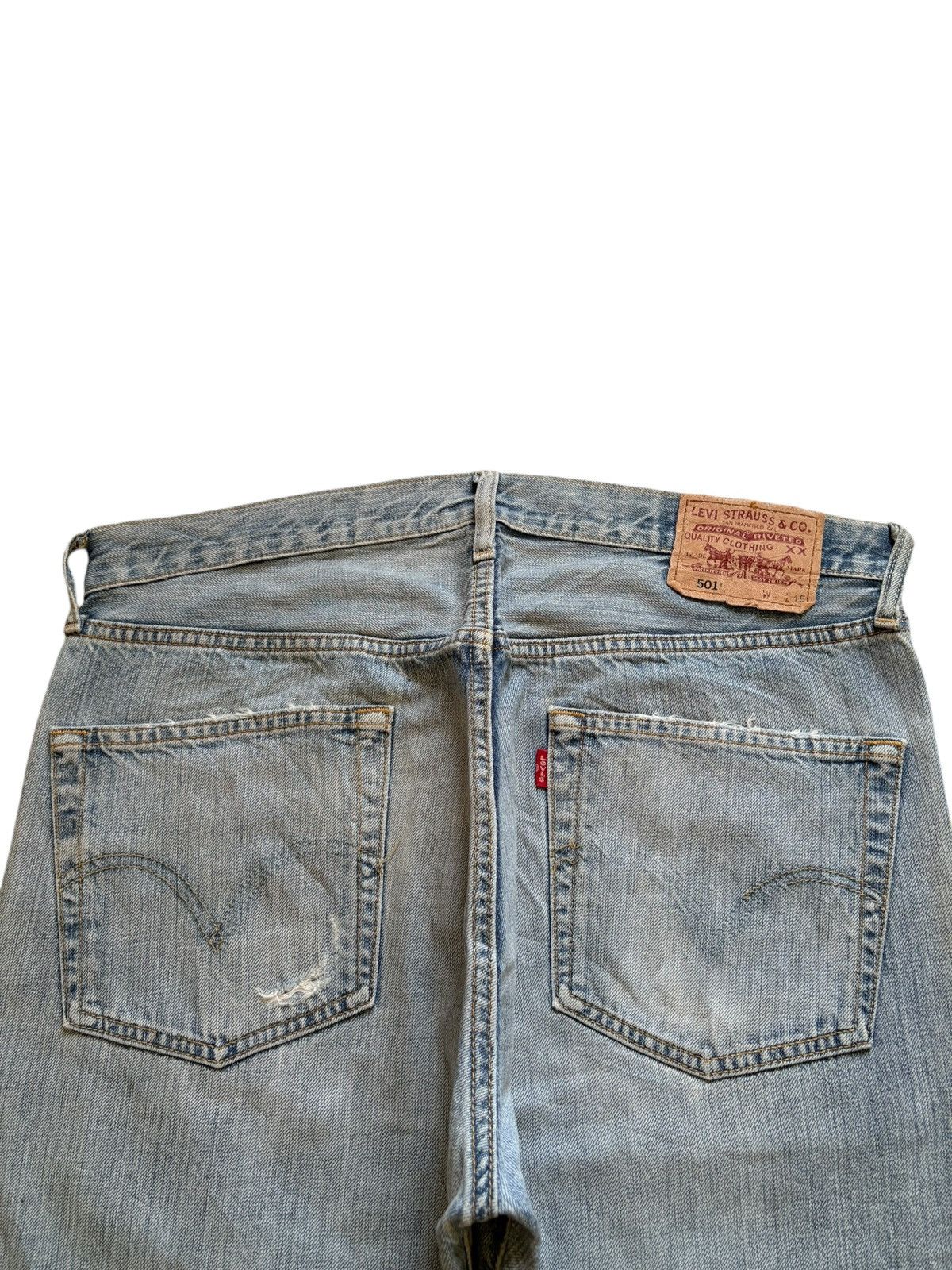 Levi's Vintage 90s Levis 501 Light Wash Distressed Jean Shorts Size US 35 - 10 Thumbnail
