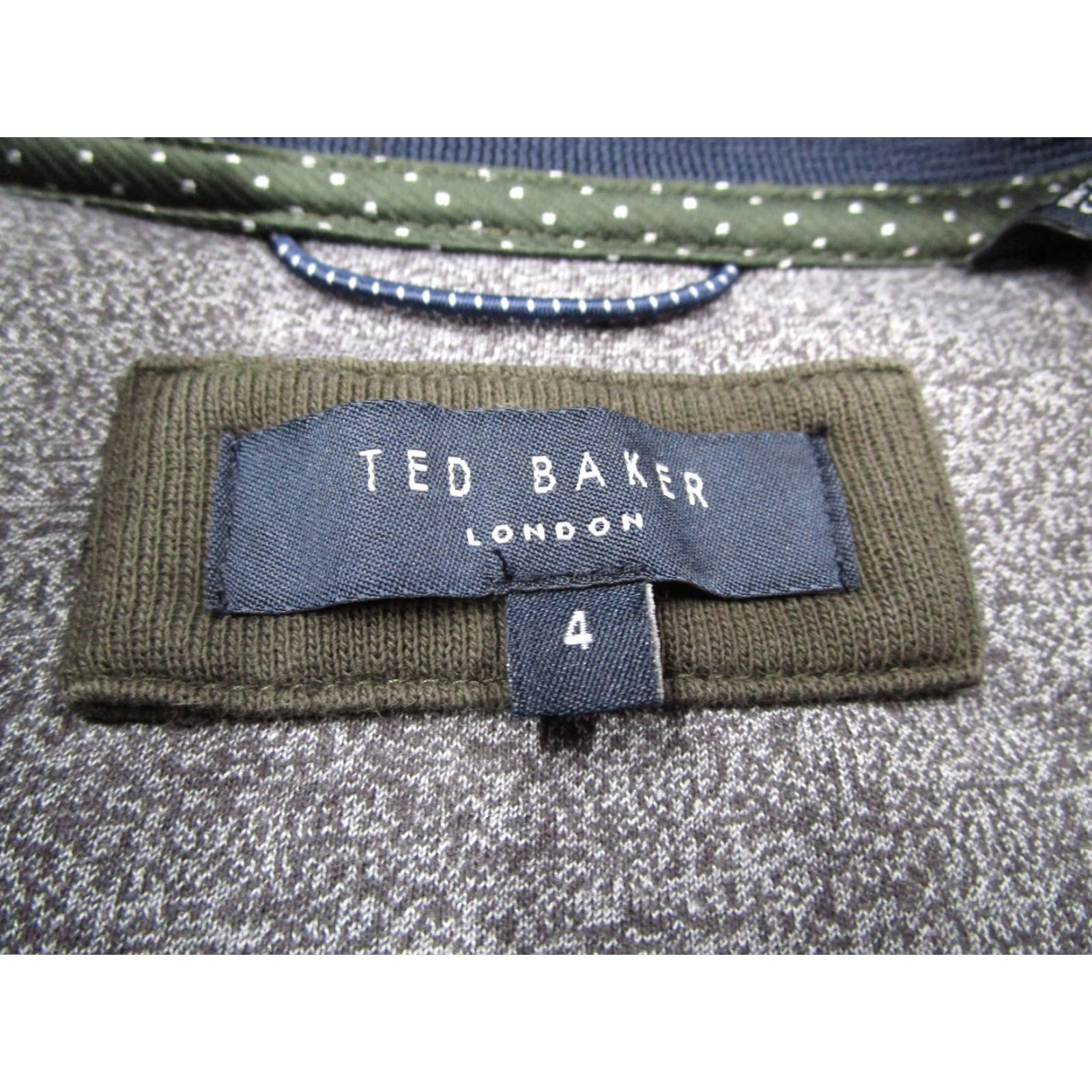 Ted Baker Ted Baker Jacket Mens Large Green Full Zip Ribbed Knit Bomber Casual London Size US L / EU 52-54 / 3 - 3 Thumbnail