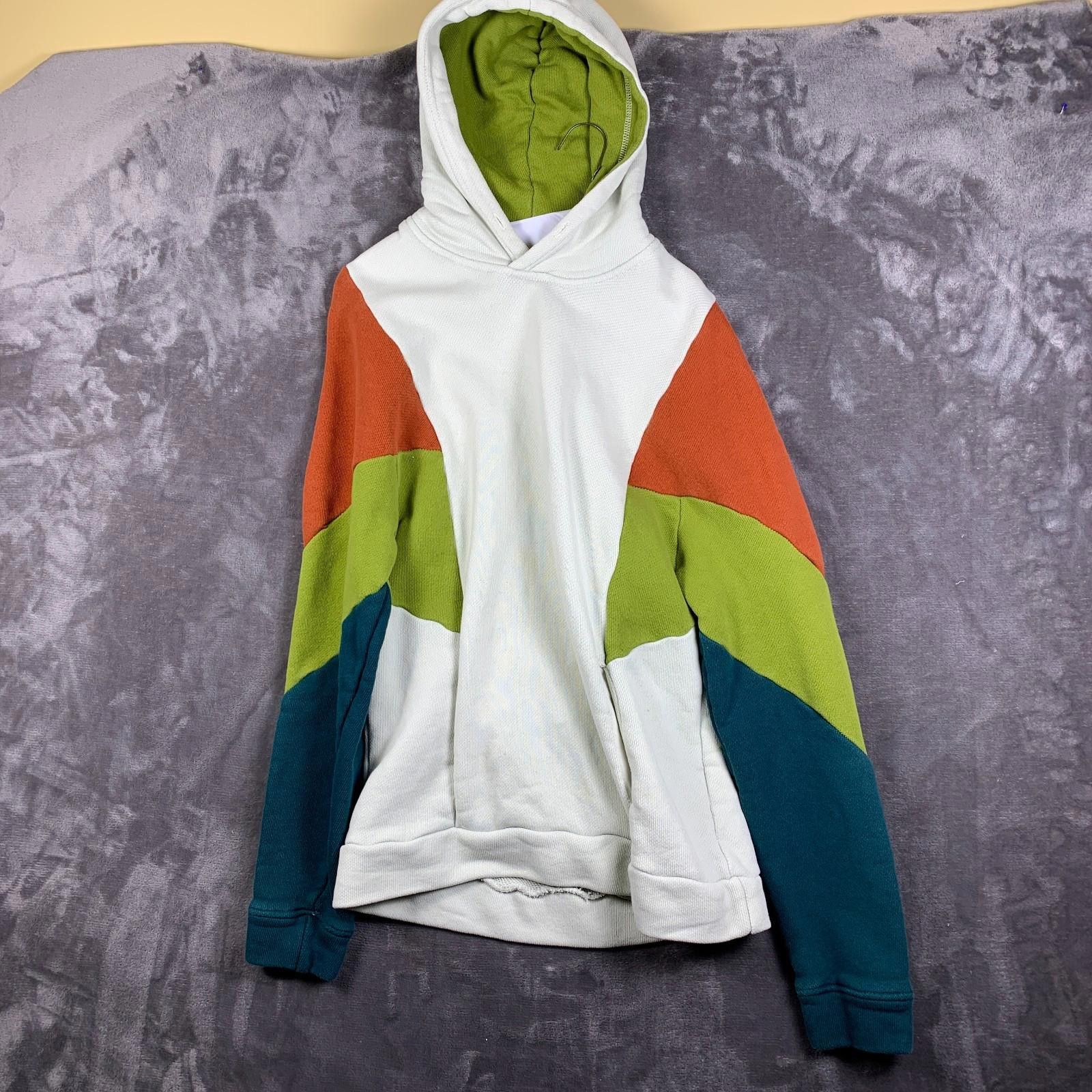 Urban Outfitters Mens Urban Outfitters Hoodie Small White Color Block (298) Size US S / EU 44-46 / 1 - 2 Thumbnail