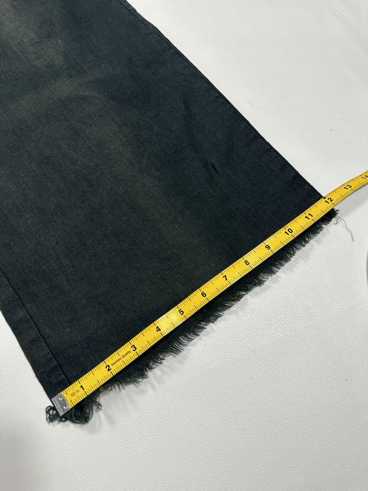 Japanese Brand Goa Faded Flare Low rise drawstring waist Hairy Hem Pants Size US 29 - 19 Thumbnail