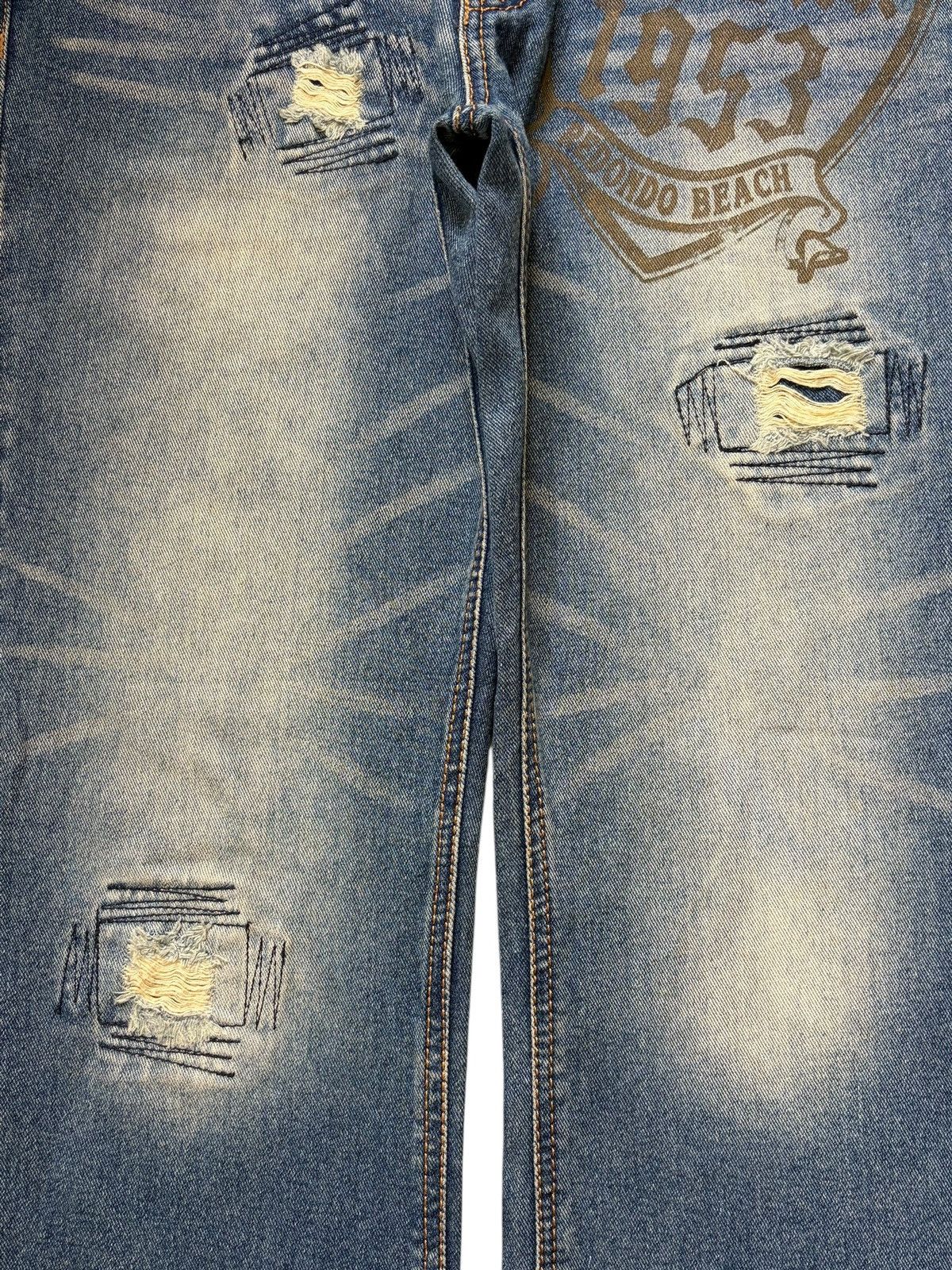 Body Glove Vintage Body Glove Printed Distressed Flare Jeans Size US 33 - 3 Thumbnail