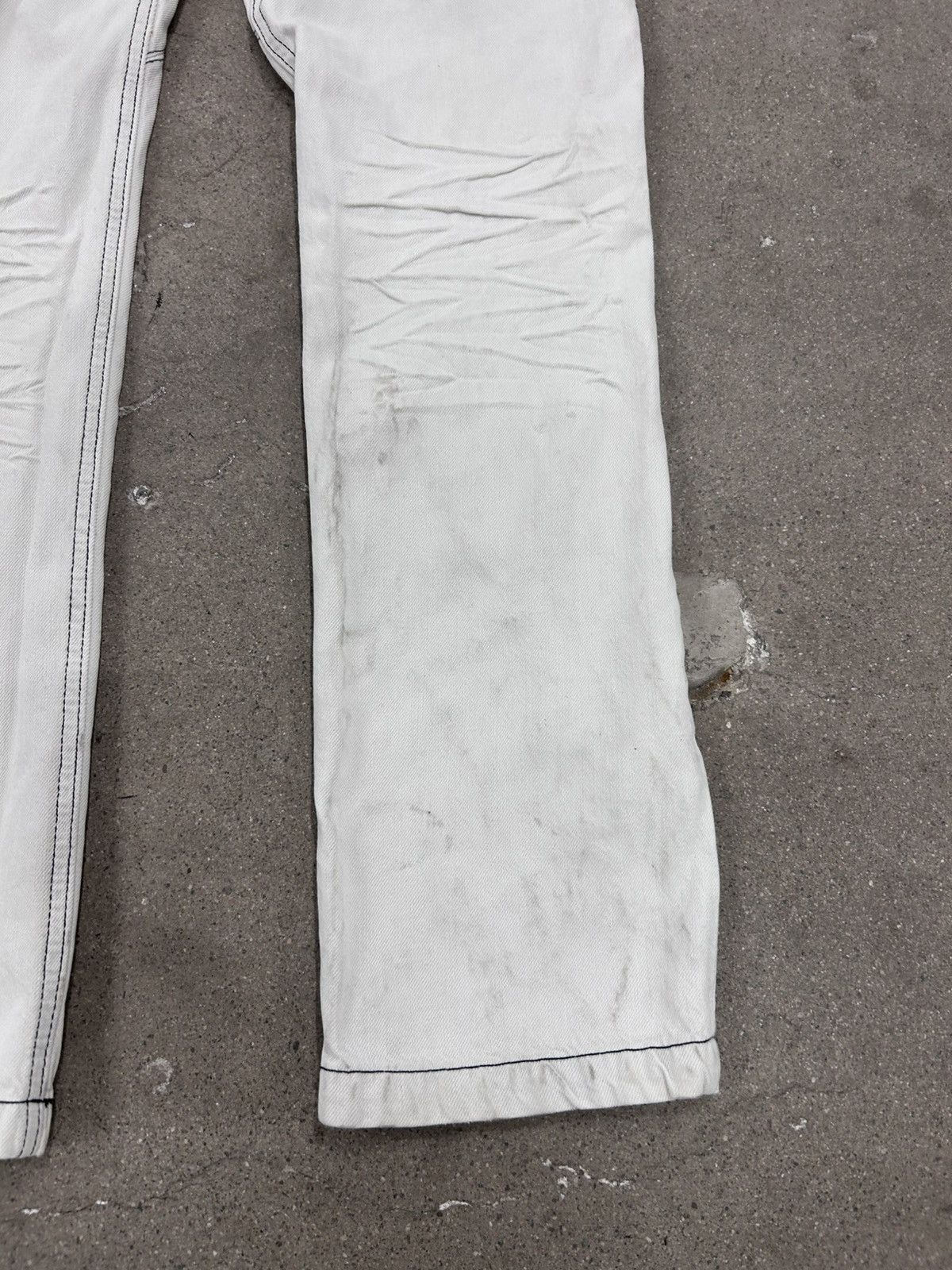 Other Vintage Crazy Hedi Slimane Style Biker Motorcycle Jeans Size US 30 / EU 46 - 10 Thumbnail