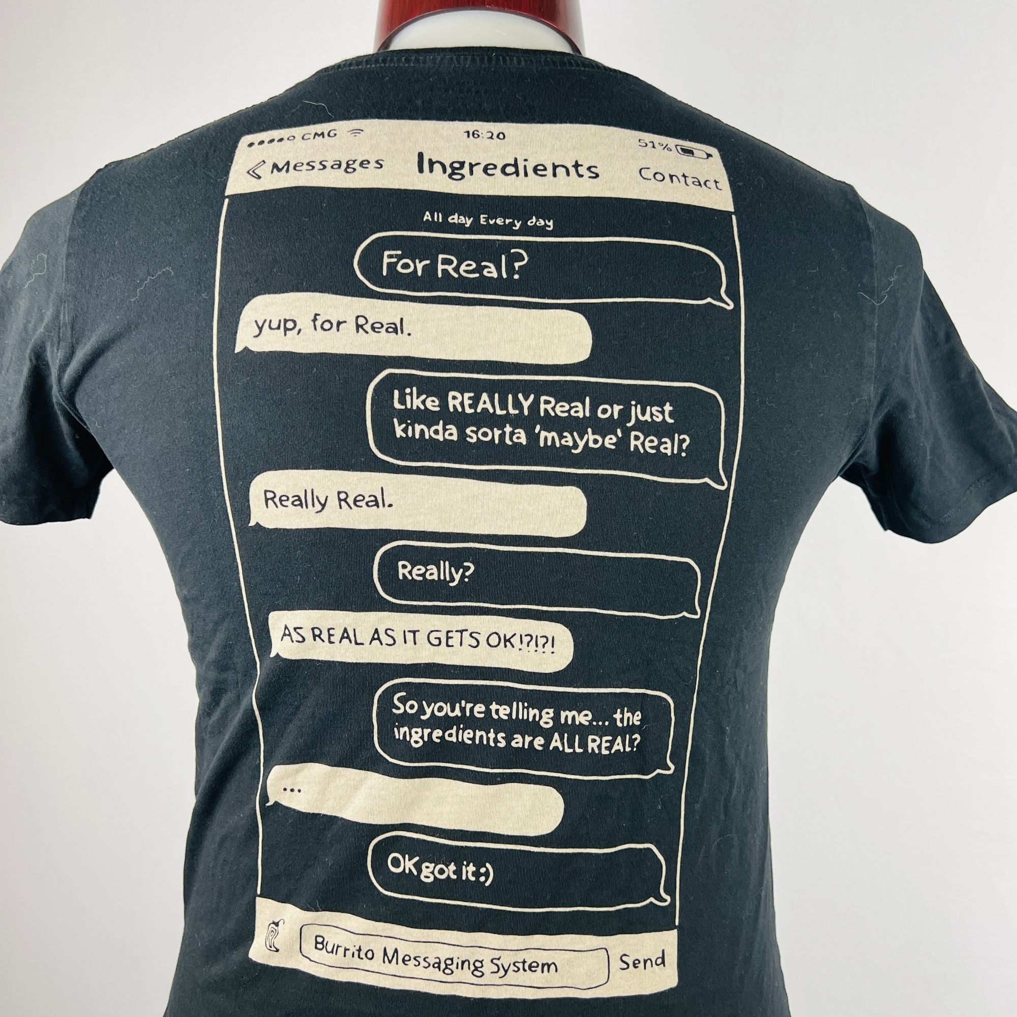 Other Chipotle Text Message Small T-Shirt Shirt Size S / US 4 / IT 40 - 4 Thumbnail