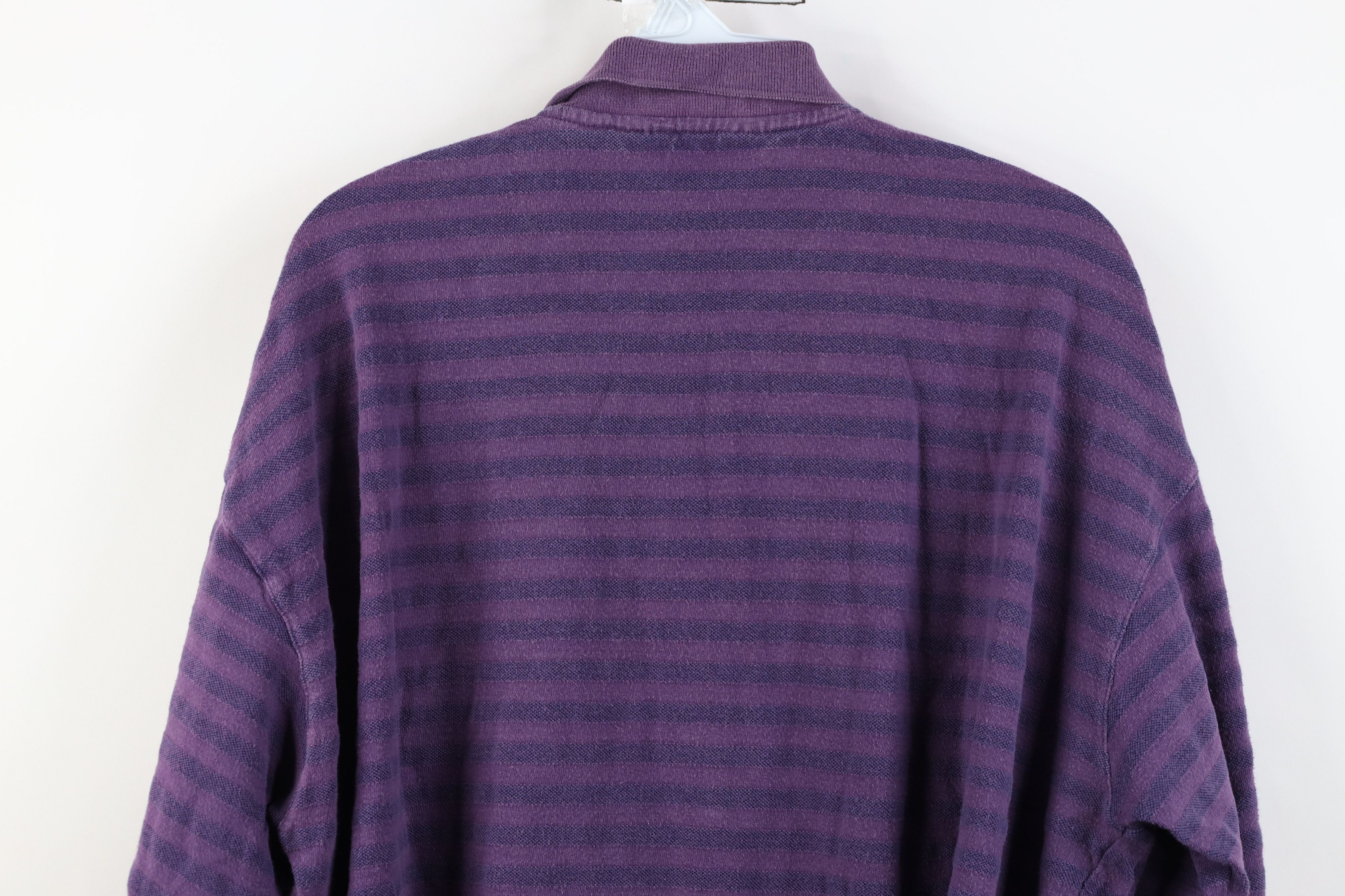 Eddie Bauer Vintage 90s Eddie Bauer Long Sleeve Rugby Polo Shirt Purple Size US XL / EU 56 / 4 - 12 Thumbnail