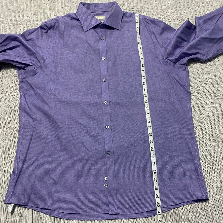 Michael Kors Michael Michael Kors purple texture button down Size US XL / EU 56 / 4 - 8 Thumbnail