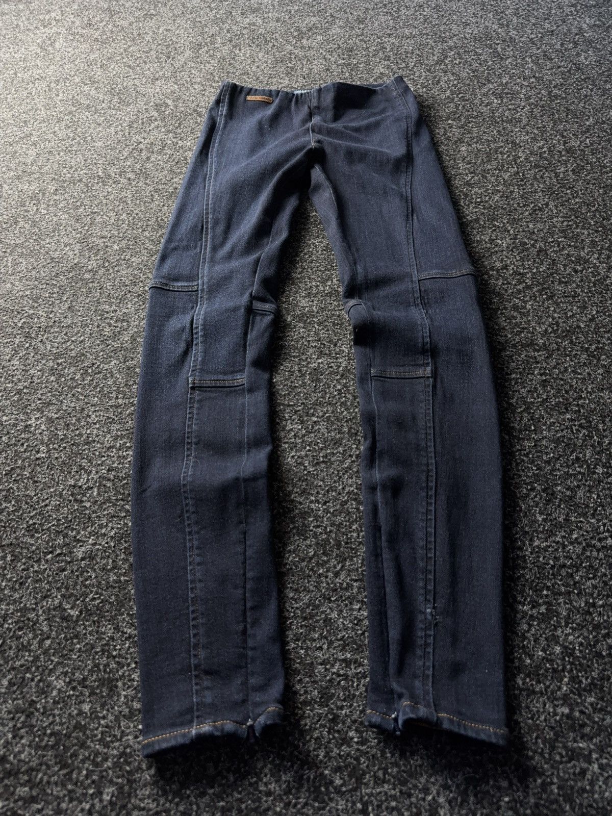 Polo Ralph Lauren × Vintage Ralph Lauren Moto Panel Leggings Jeans Stretch Zip Hem Size 27" / US 4 / IT 40 - 1 Thumbnail