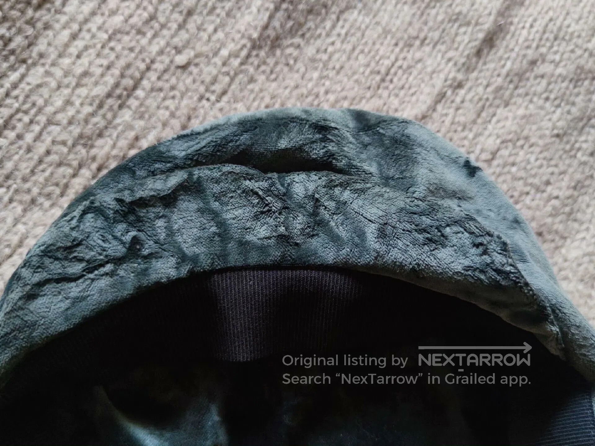 Reinhard Plank Vintage Gray Green Velvet Beret Hat. Size ONE SIZE - 4 Thumbnail
