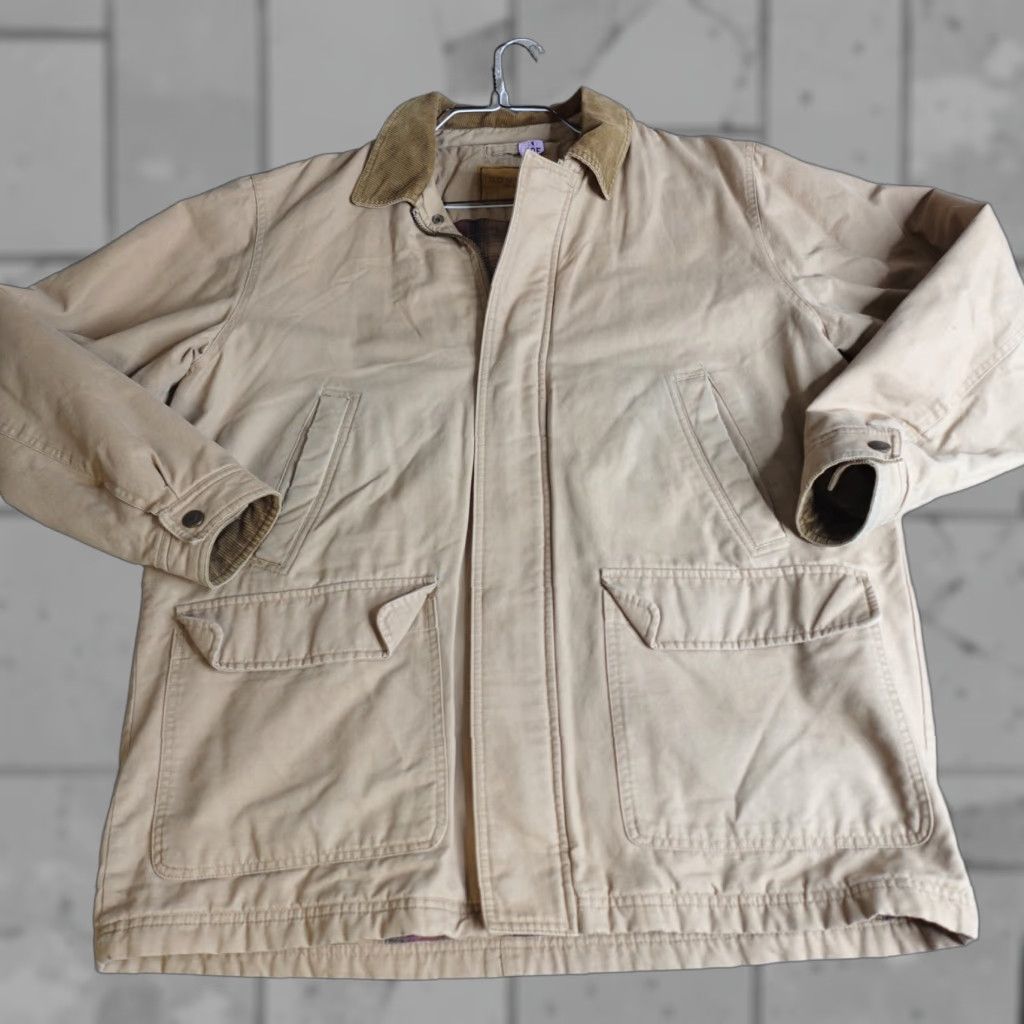 Vintage VINTAGE Sonoma Jacket Chore Coat Military Style Beig e Cotton Canvas L Large Mens Size US L / EU 52-54 / 3 - 1 Thumbnail