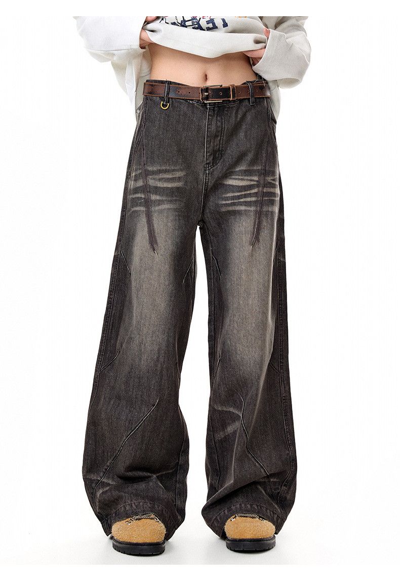 Vintage American retro distressed loose-fitting jeans for men Size US 32 / EU 48 - 2 Thumbnail
