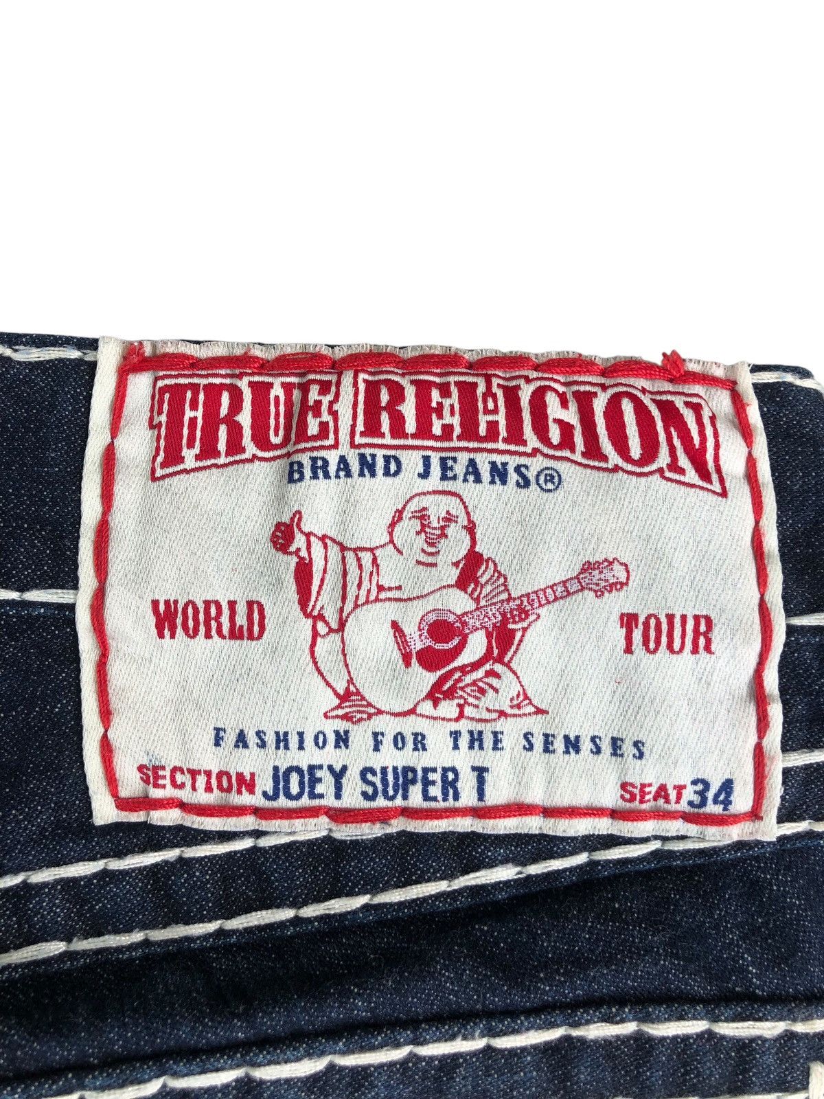 True Religion Vintage True Religion Flared Jeans White Stitch Size US 31 - 13 Thumbnail