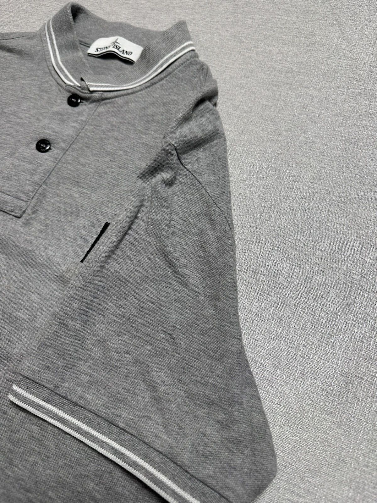 Luxury × Massimo Osti × Stone Island Stone Island Luxury Patch Program Polo shirt Gray Size US L / EU 52-54 / 3 - 5 Thumbnail
