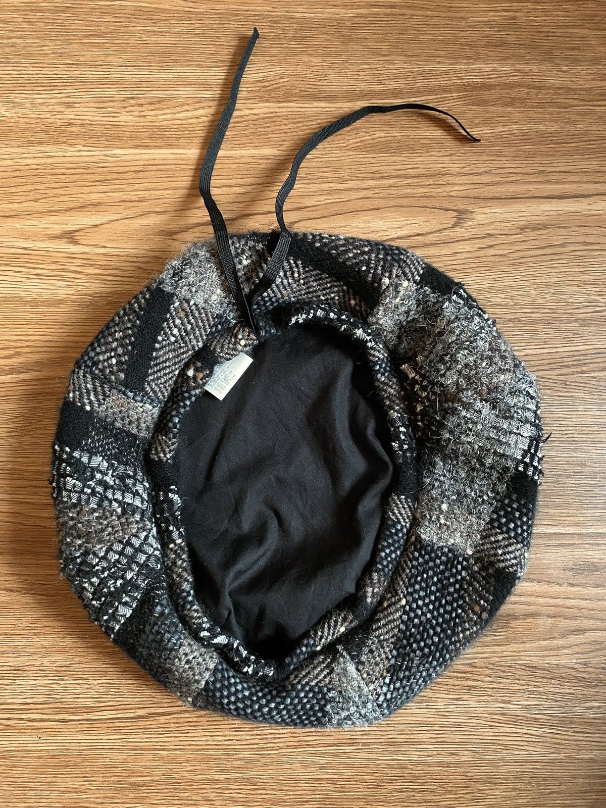 Yohji Yamamoto Yohji Yamamoto Pour Homme Tape Tweed Darts Beret AW20 Look4 Size ONE SIZE - 4 Thumbnail