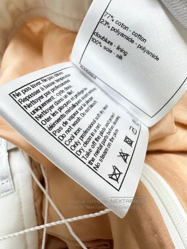 Chanel Chanel 21S early spring white tweed braided wide-leg trous Size 24" / US 00 / IT 34 - 7 Thumbnail