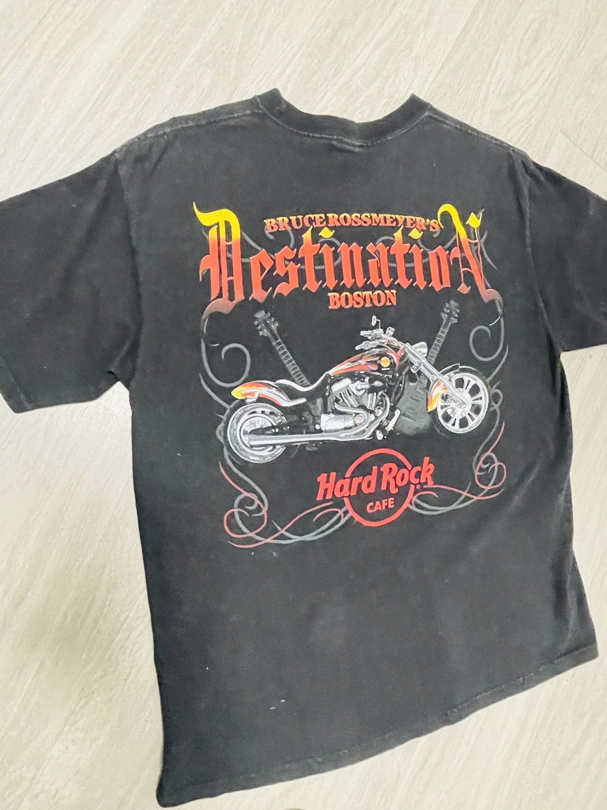 Hard Rock Cafe × Vintage Vintage HardRock Cafe Boston Motorcycle Shirt Size US M / EU 48-50 / 2 - 4 Thumbnail