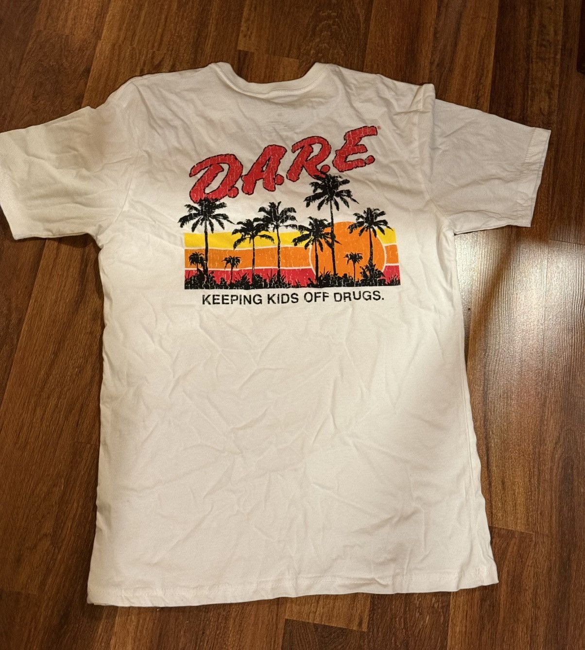 D.A.R.E × Vintage Authentic D.A.R.E. Tropical T-Shirt - Keeping Kids Off Drugs Size US M / EU 48-50 / 2 - 1 Thumbnail