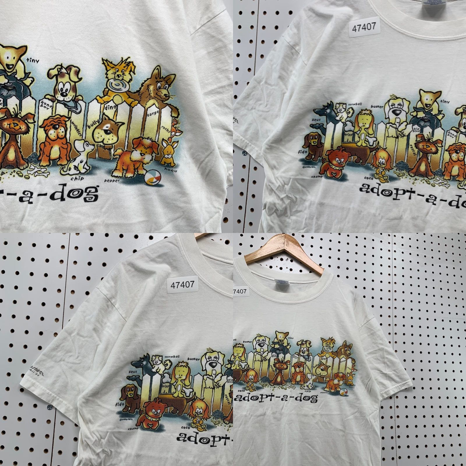 Vintage VINTAGE Crazy Shirts Adopt A Dog Hawaii T Shirt Mens Large White Short Sleeve Size US L / EU 52-54 / 3 - 8 Thumbnail