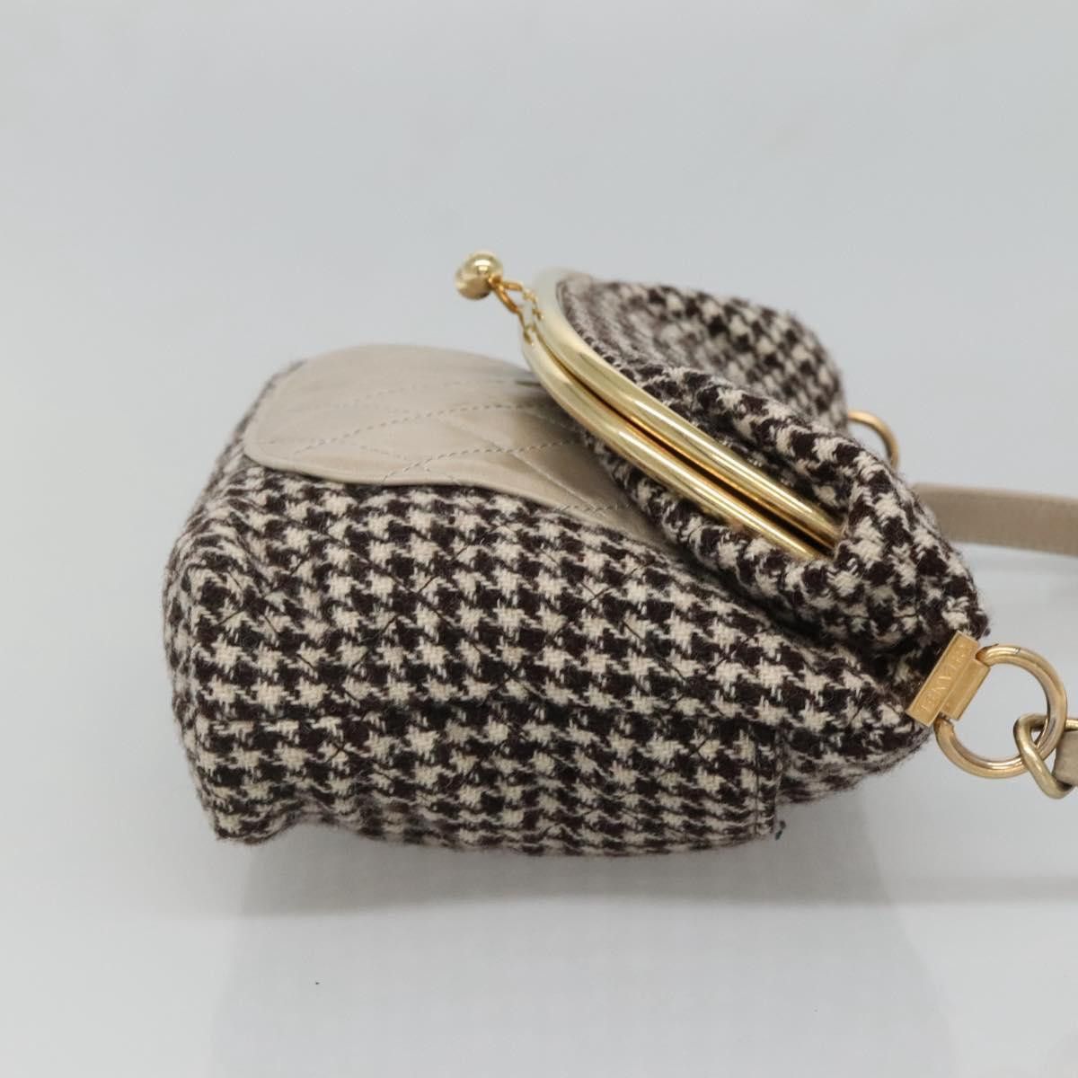 Chanel CHANEL Matelasse Shoulder Bag Wool Gray Gold CC Size ONE SIZE - 4 Thumbnail