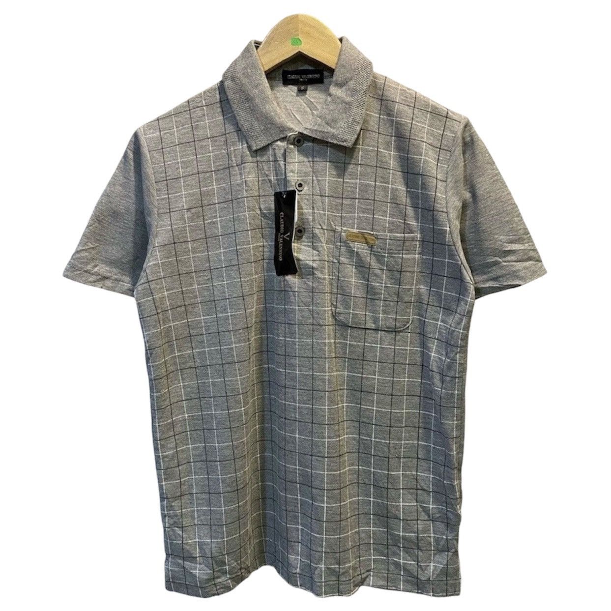 Valentino NWT Vintage Claudio Valentino Paris Grid Check Polo Shirt Size US S / EU 44-46 / 1 - 1 Thumbnail