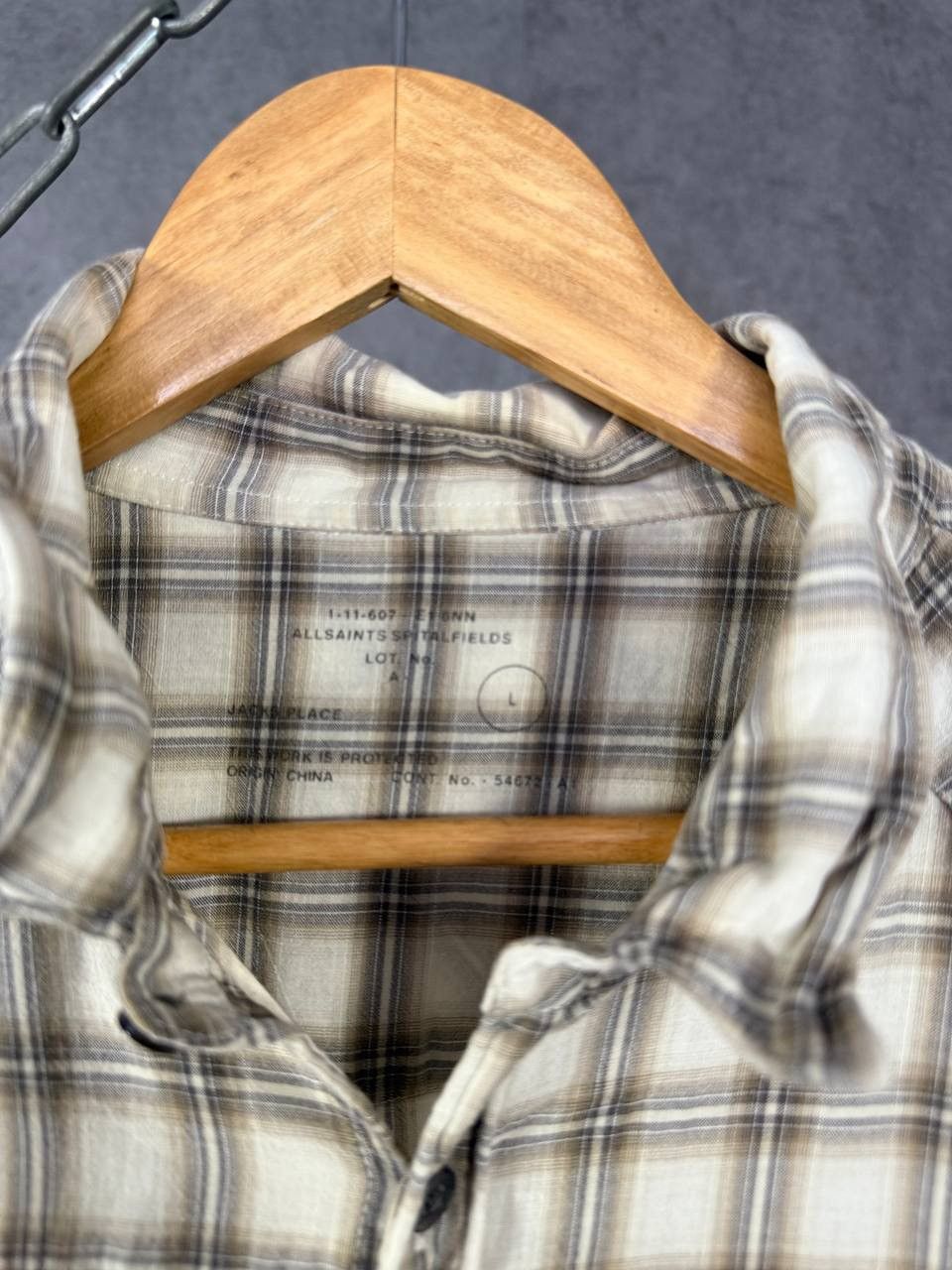 Allsaints Allsaints vintage designer shirt Size US L / EU 52-54 / 3 - 4 Thumbnail