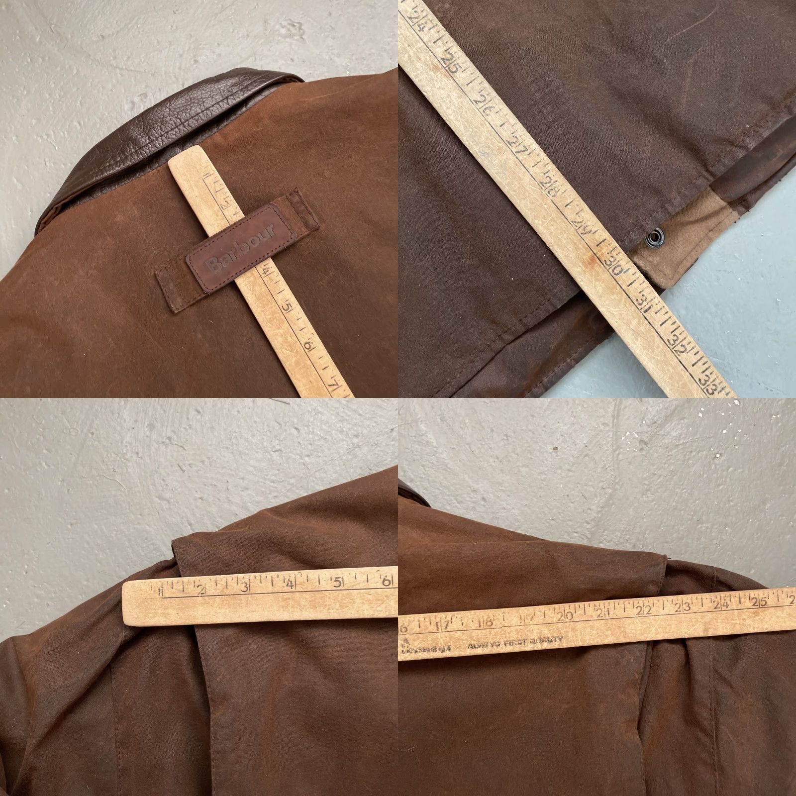 Barbour Barbour Jacket Overcoat Waxed Bushman Barbour A1550 Leather Trim Outdoor Made In England XL Brown Men Heritage 90s Preppy Outdoor Hunter Casual Waxed Size US XL / EU 56 / 4 - 8 Thumbnail