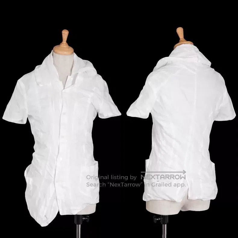 Junya Watanabe JUNYA WATANABE Asymmetrical Neckline Short Sleeve Shirt Size S / US 4 / IT 40 - 1 Thumbnail